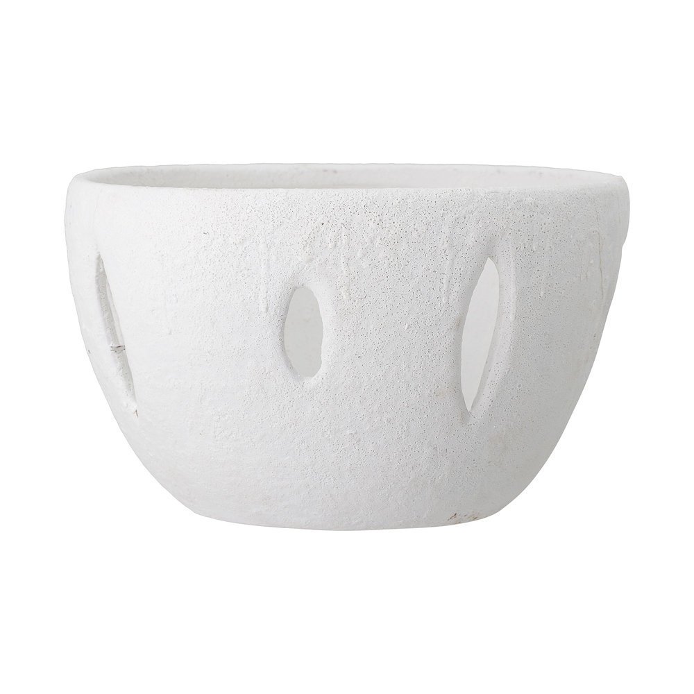 Terracotta Schale Tommy, weiss 