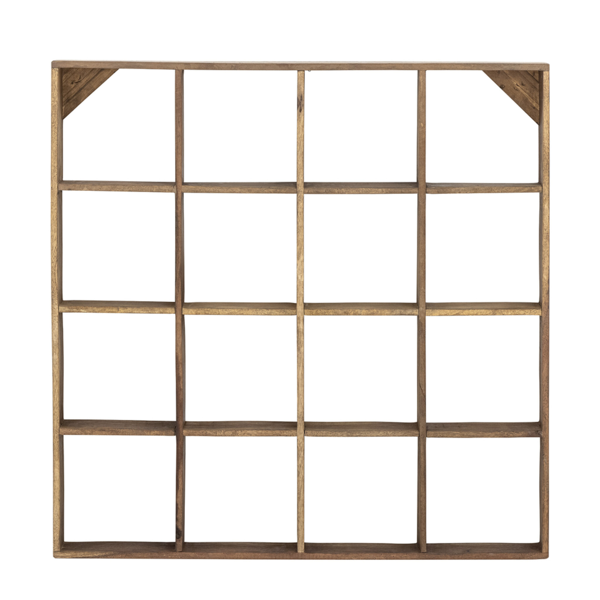 Tilo Becherregal, Geschirr-Regal Recyceltes Holz, braun L70xH70xB10 cm