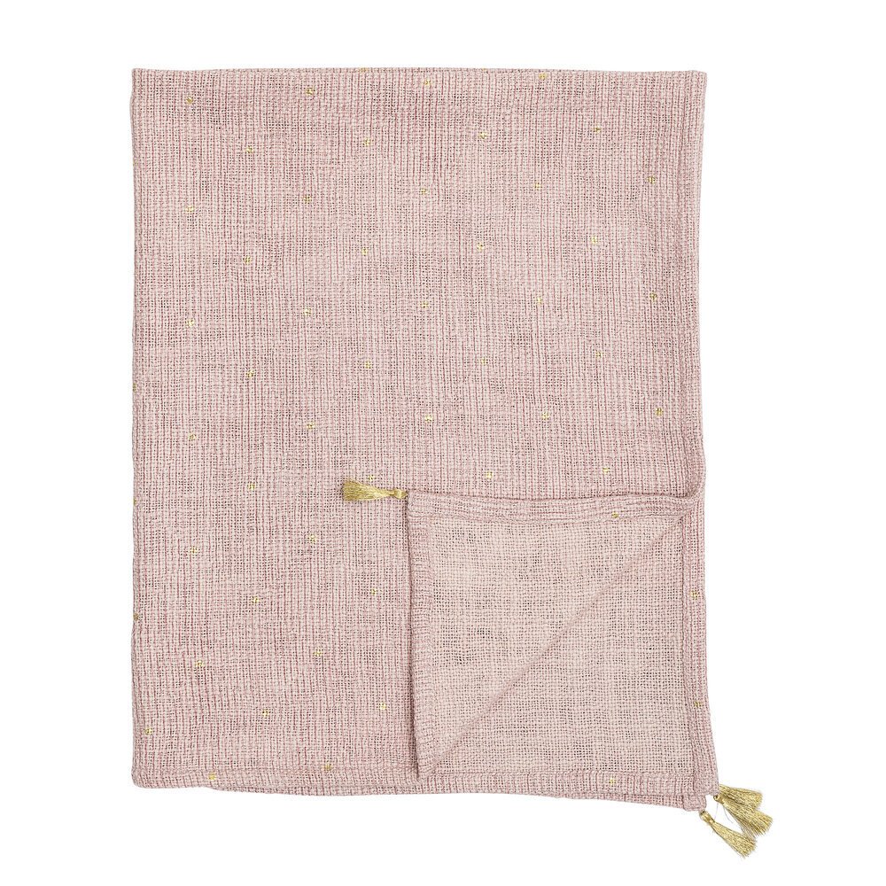 Überwurf Decke Balder aus Baumwolle, rosa 