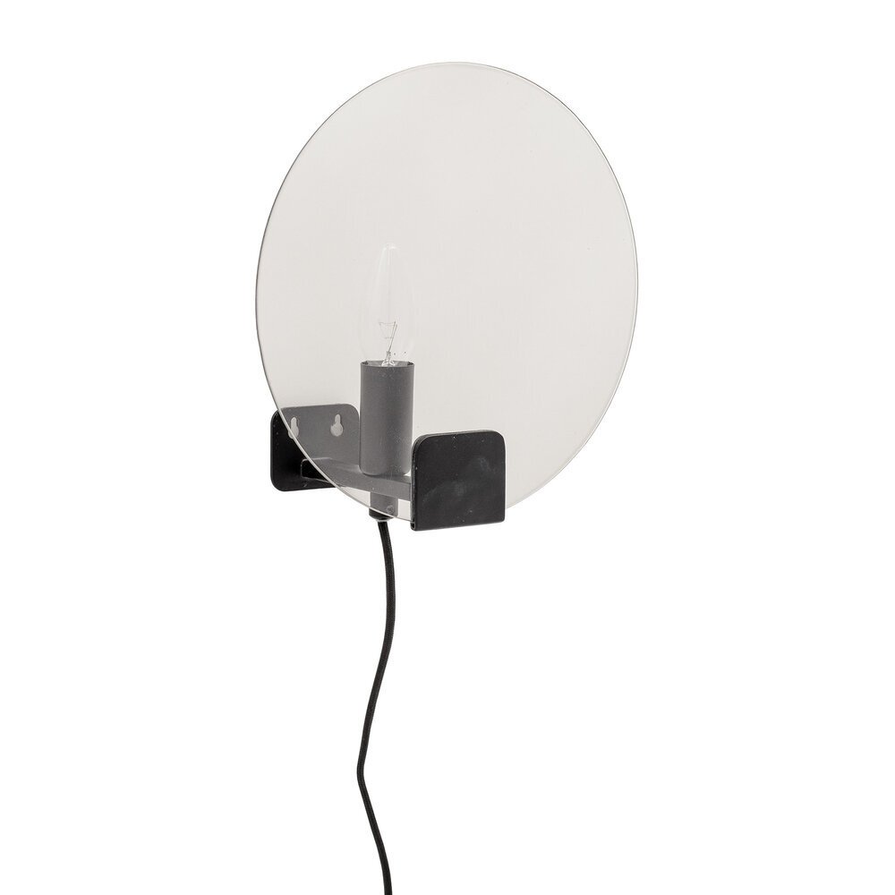 Wandlampe mit runder Abdeckung, schwarz 