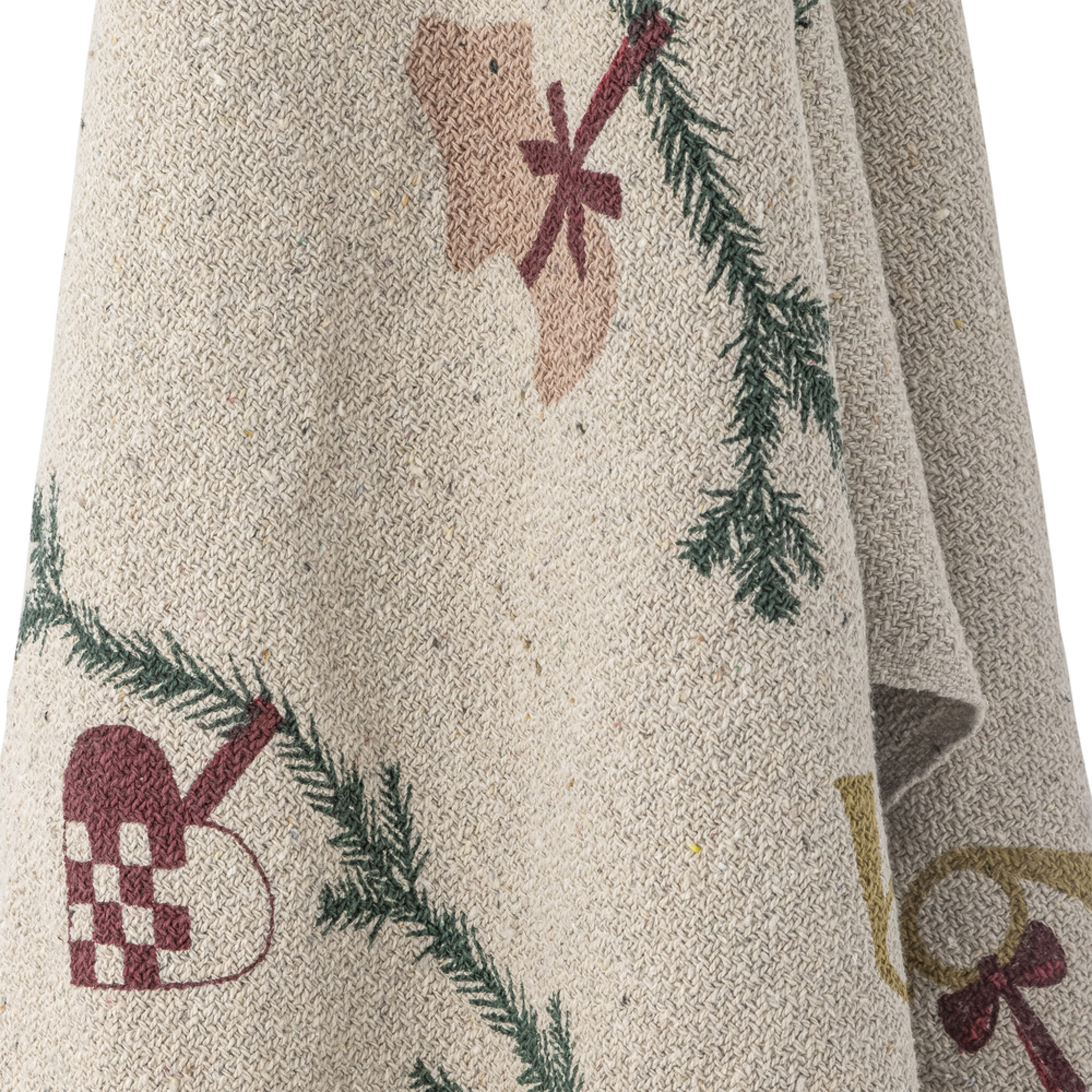 Yule Decke aus recycelter Baumwolle, natur 