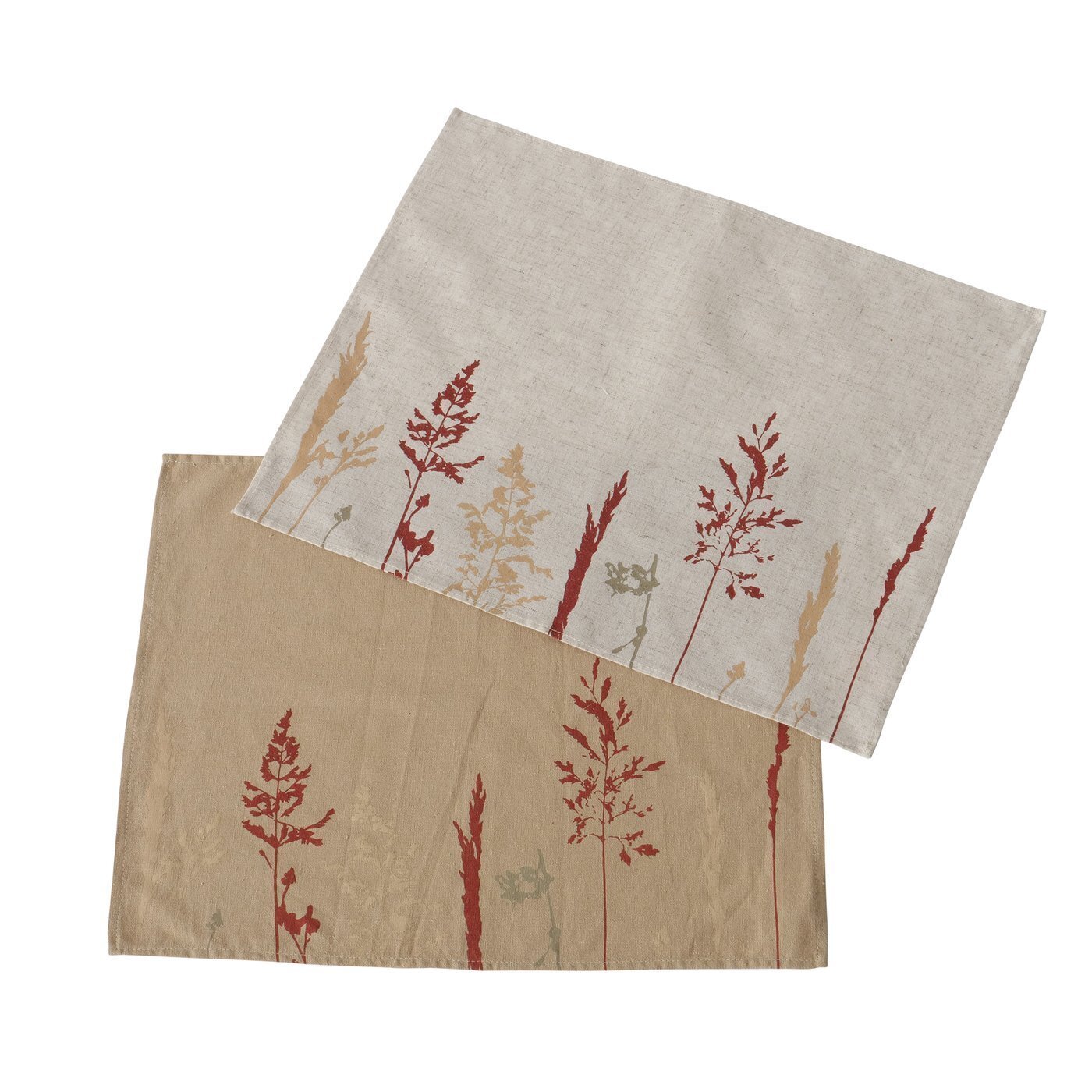 2er Set Tischset Gräser, beige 