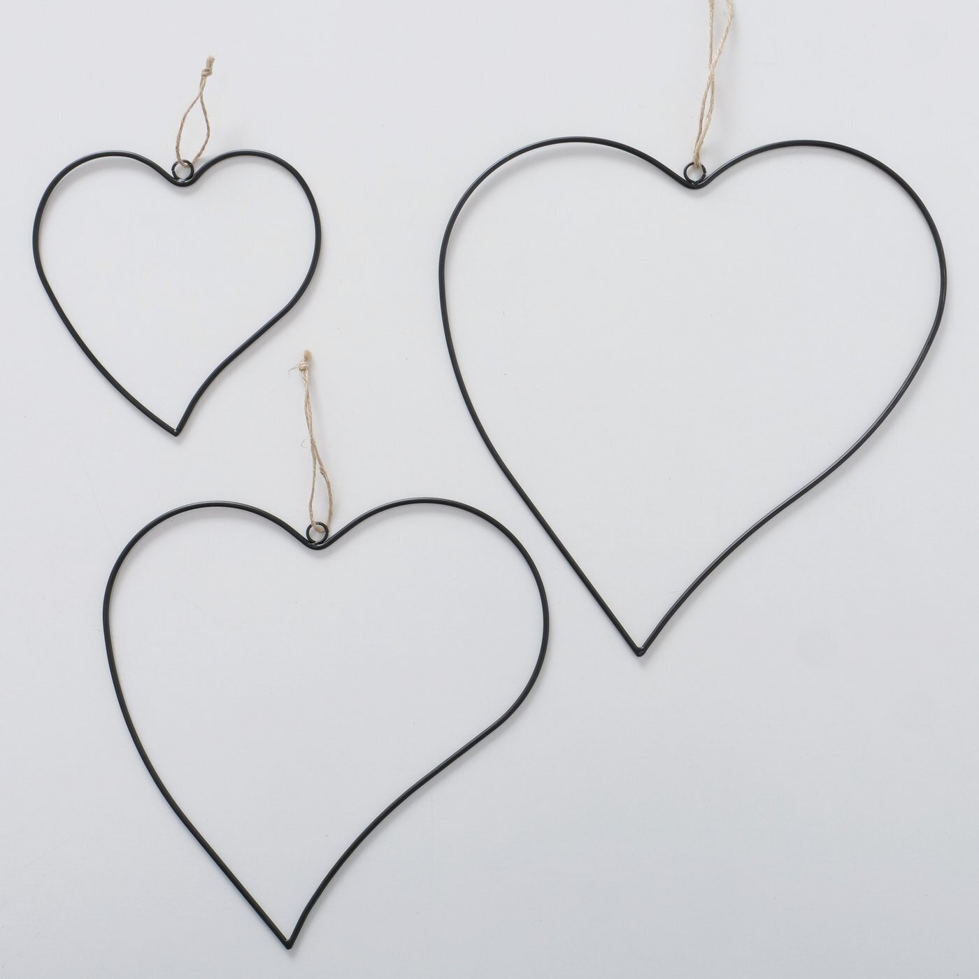 3er Set Dekoanhänger Amour, schwarz 