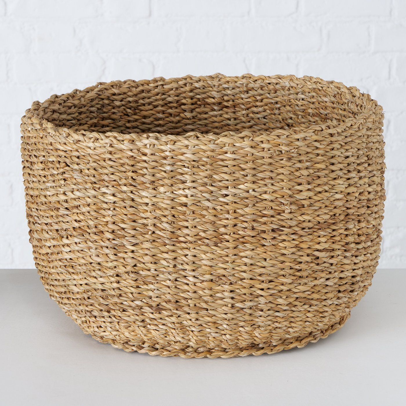 3er Set Korb Sophy aus Seegras, natur Ø30-45 x H20-30 cm