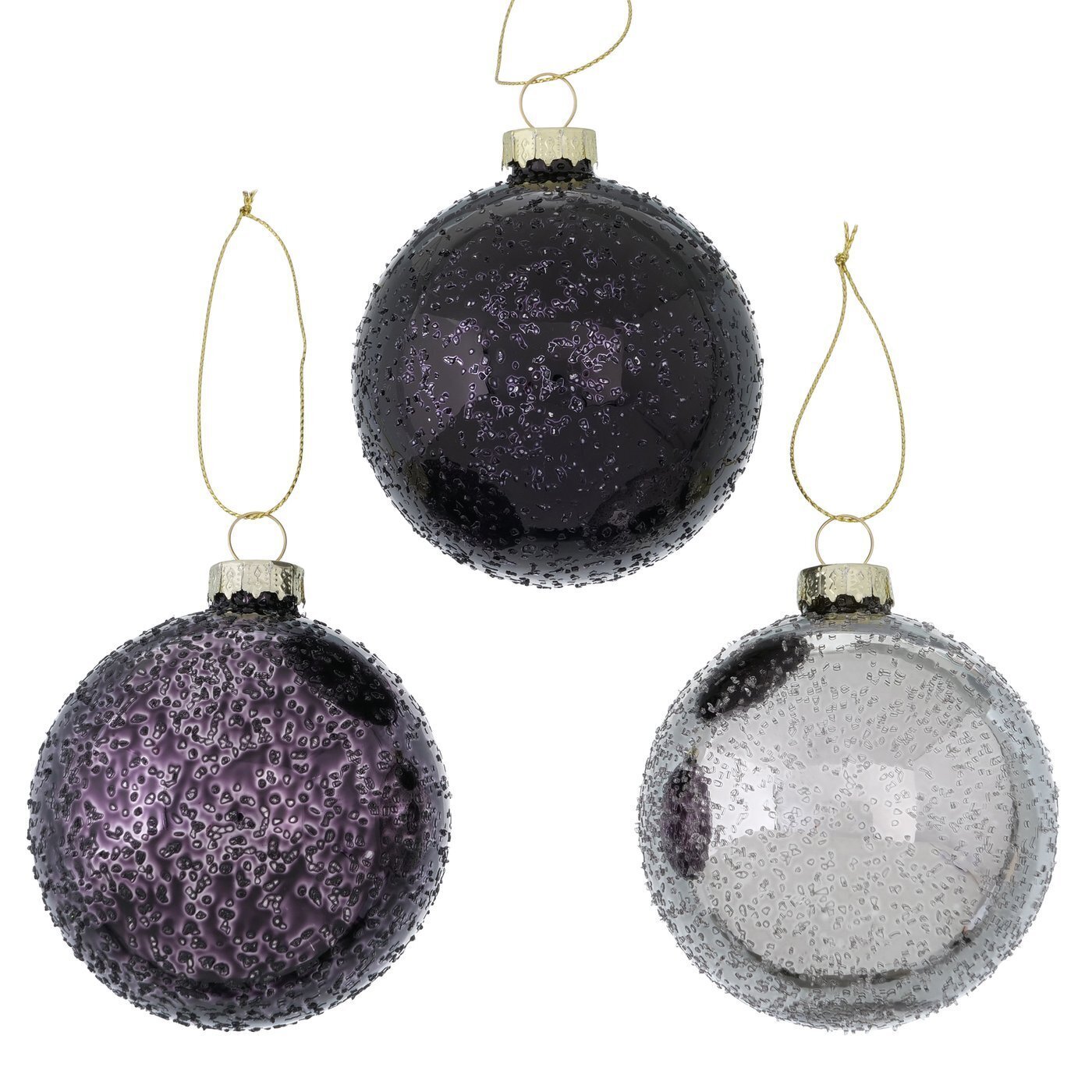 3er Set Weihnachtskugel Cervise, diverse 