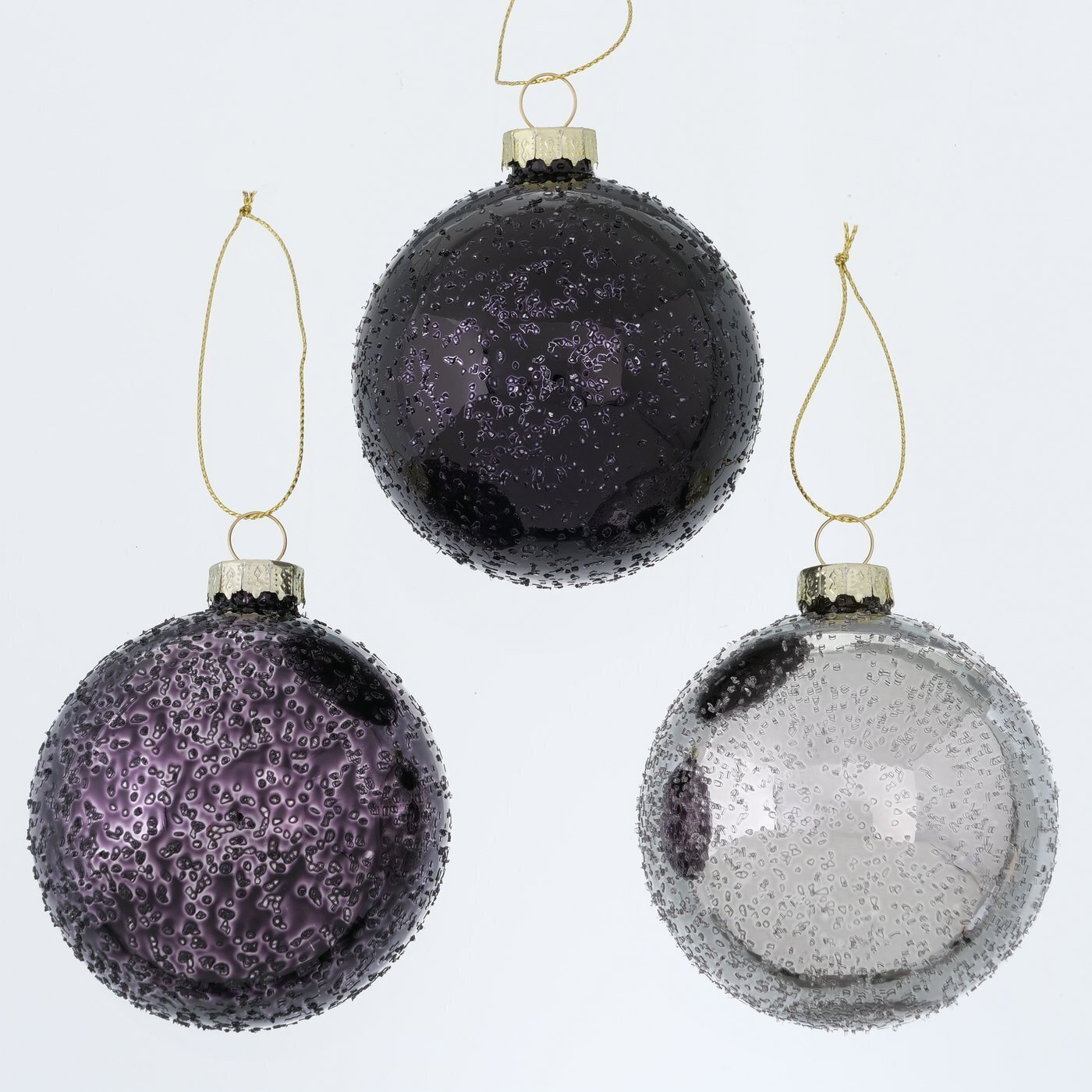 3er Set Weihnachtskugel Cervise, diverse 