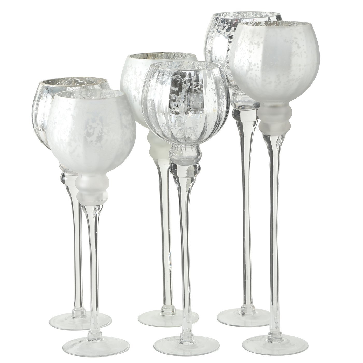 3er Set Windlicht Manou silber, silber 