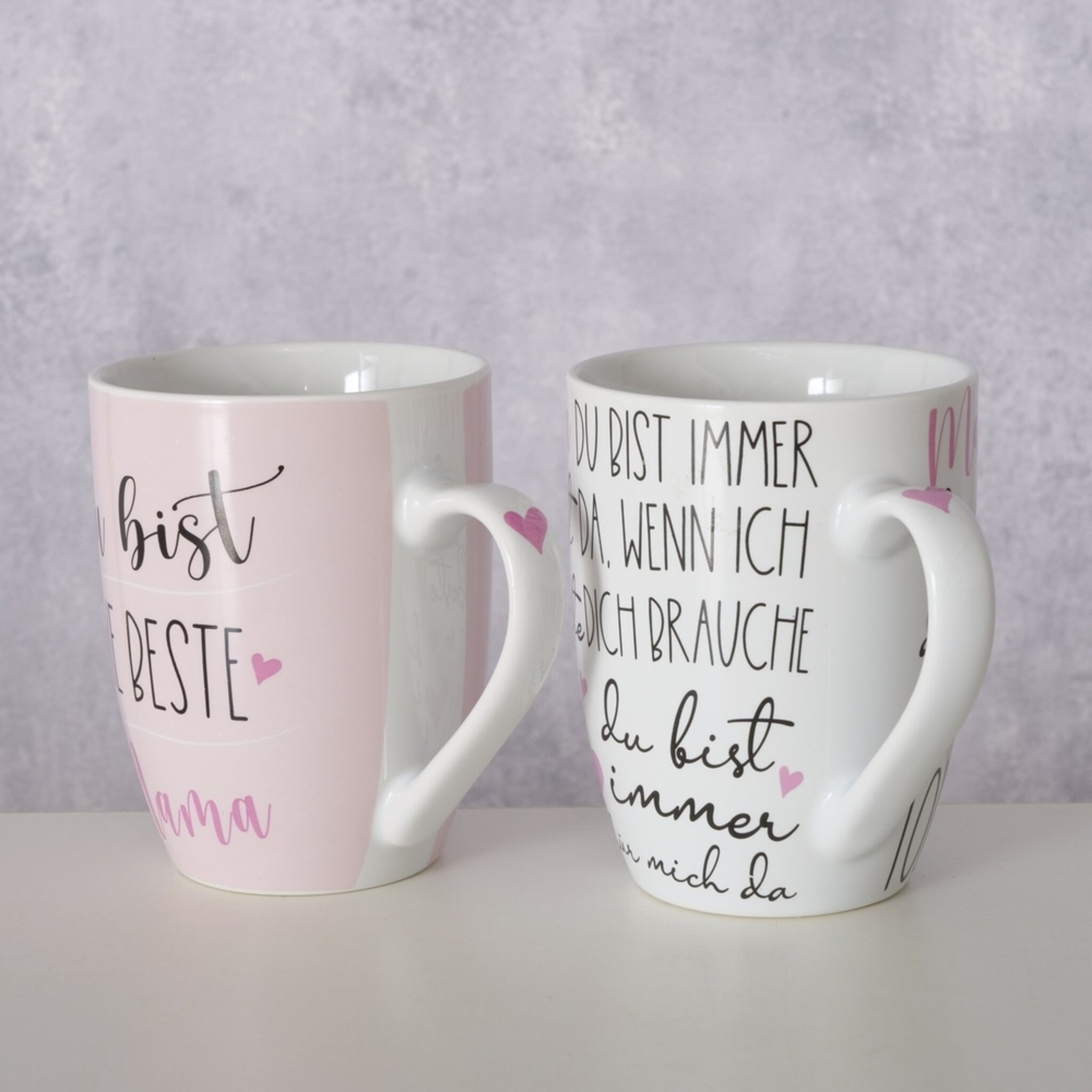 Becher beste Mama, 2er Set, rosa 