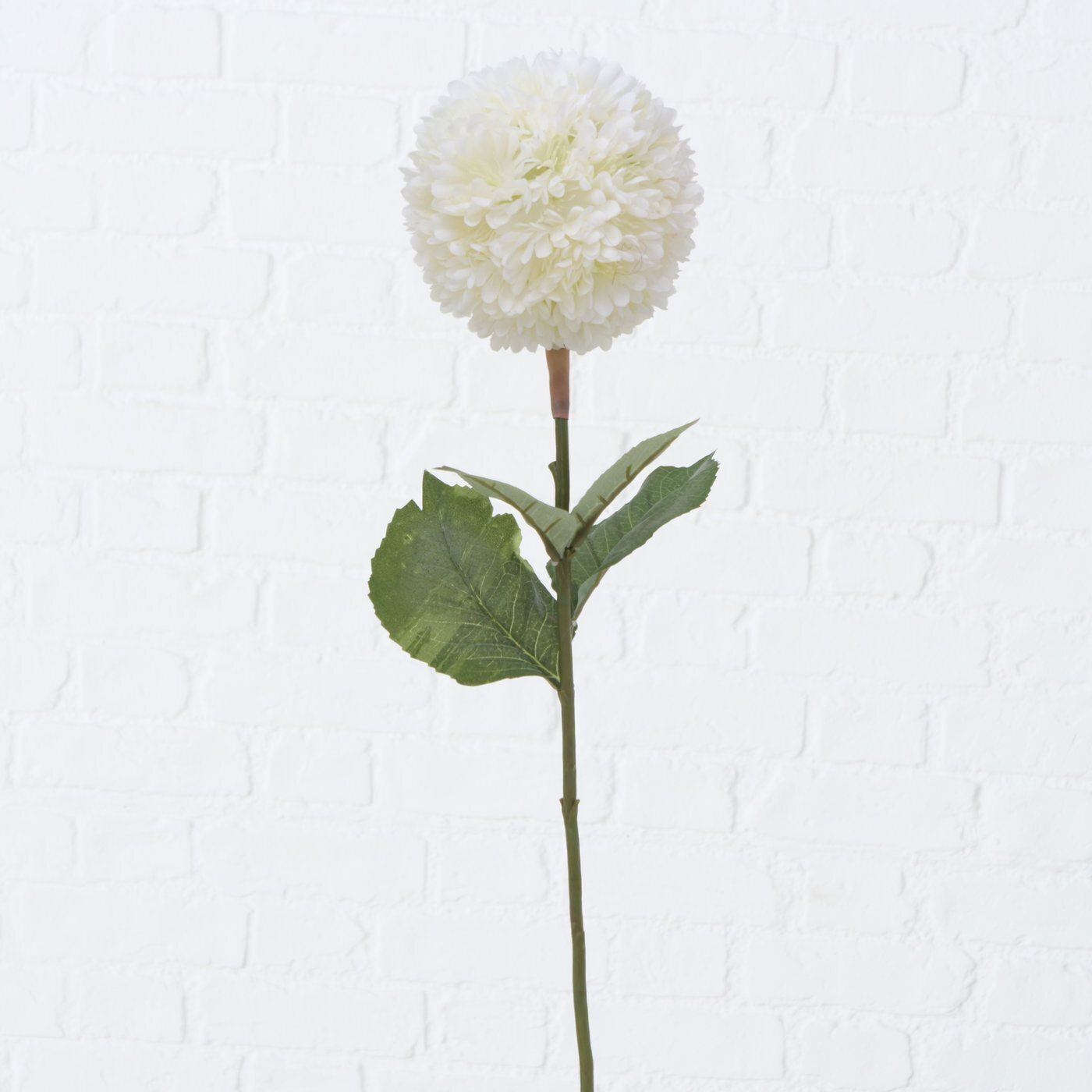 Deko Stielblume Schneeball, weiss 