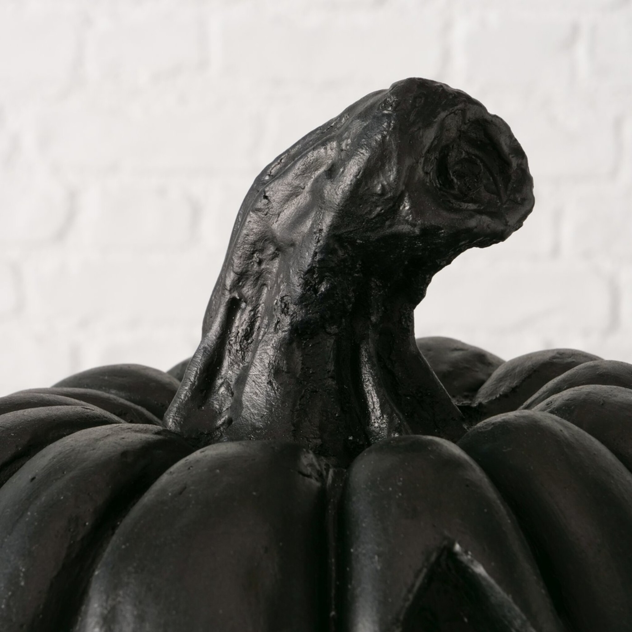 Dekoaufsteller Baldomero Kürbis, schwarz Ø 26 cm, Höhe 29 cm