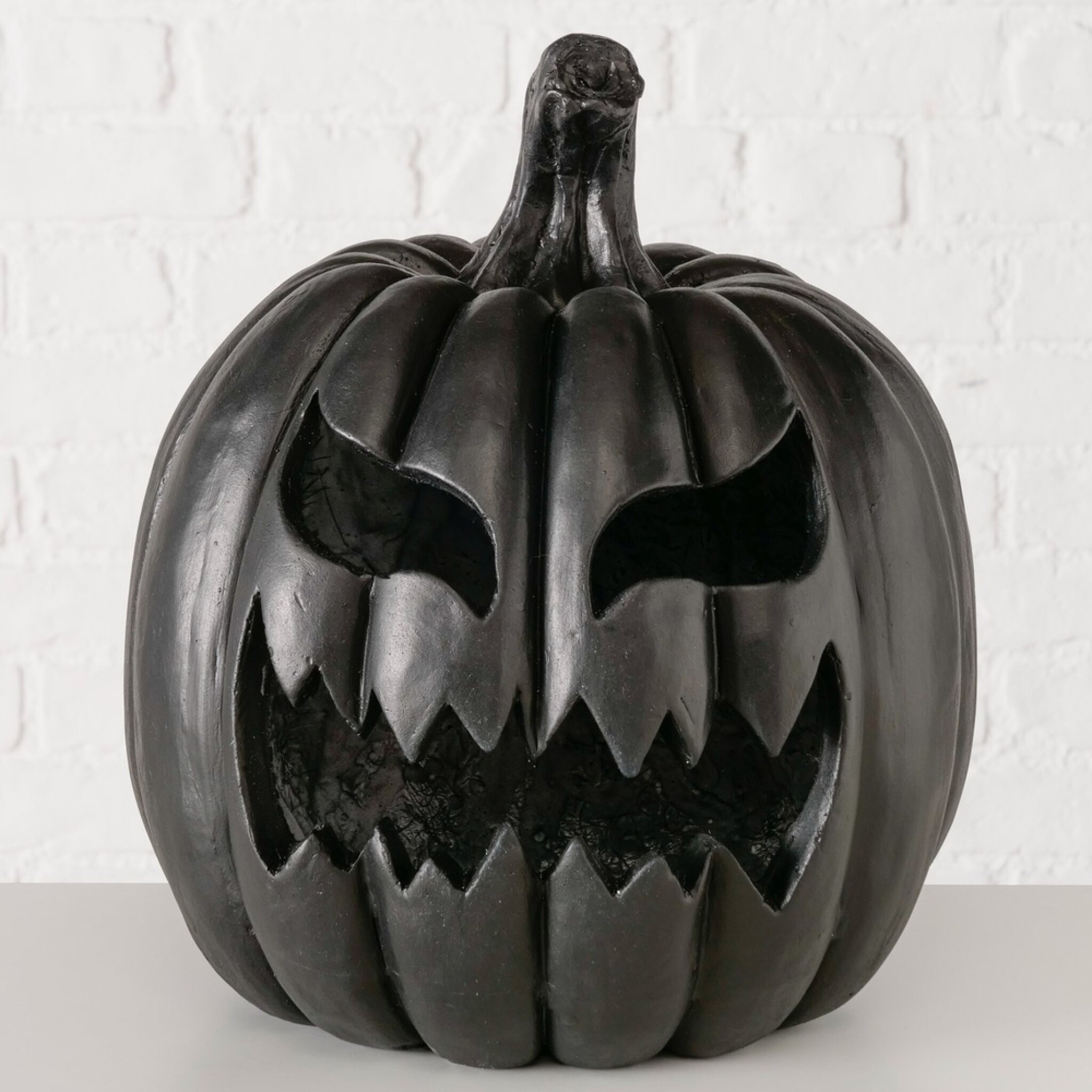 Dekoaufsteller Baldomero Kürbis, schwarz Ø 33 cm, Höhe 40 cm