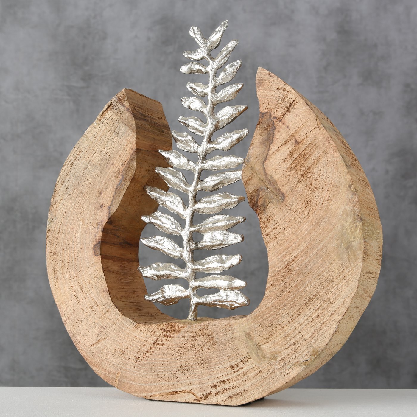 Dekoaufsteller Blatt, natur 
