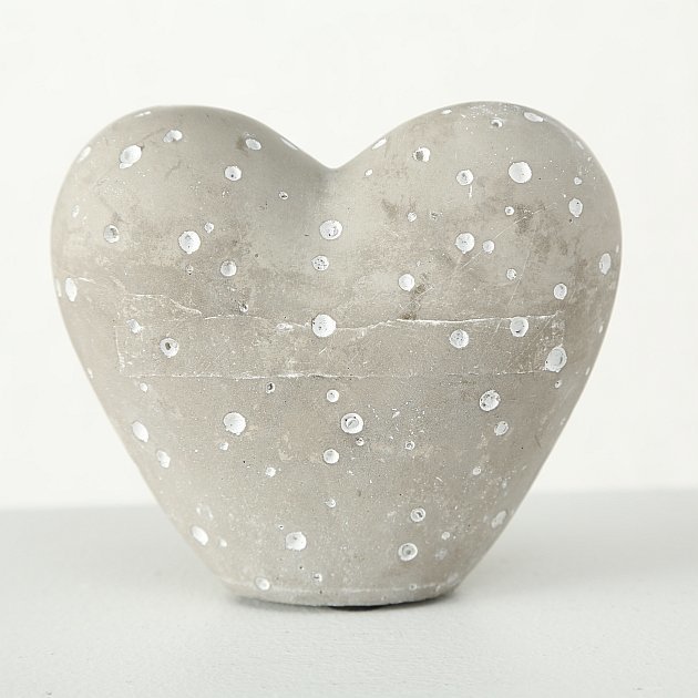 Dekoaufsteller Gracey Hearts, grau 10 x 5 x 9 cm