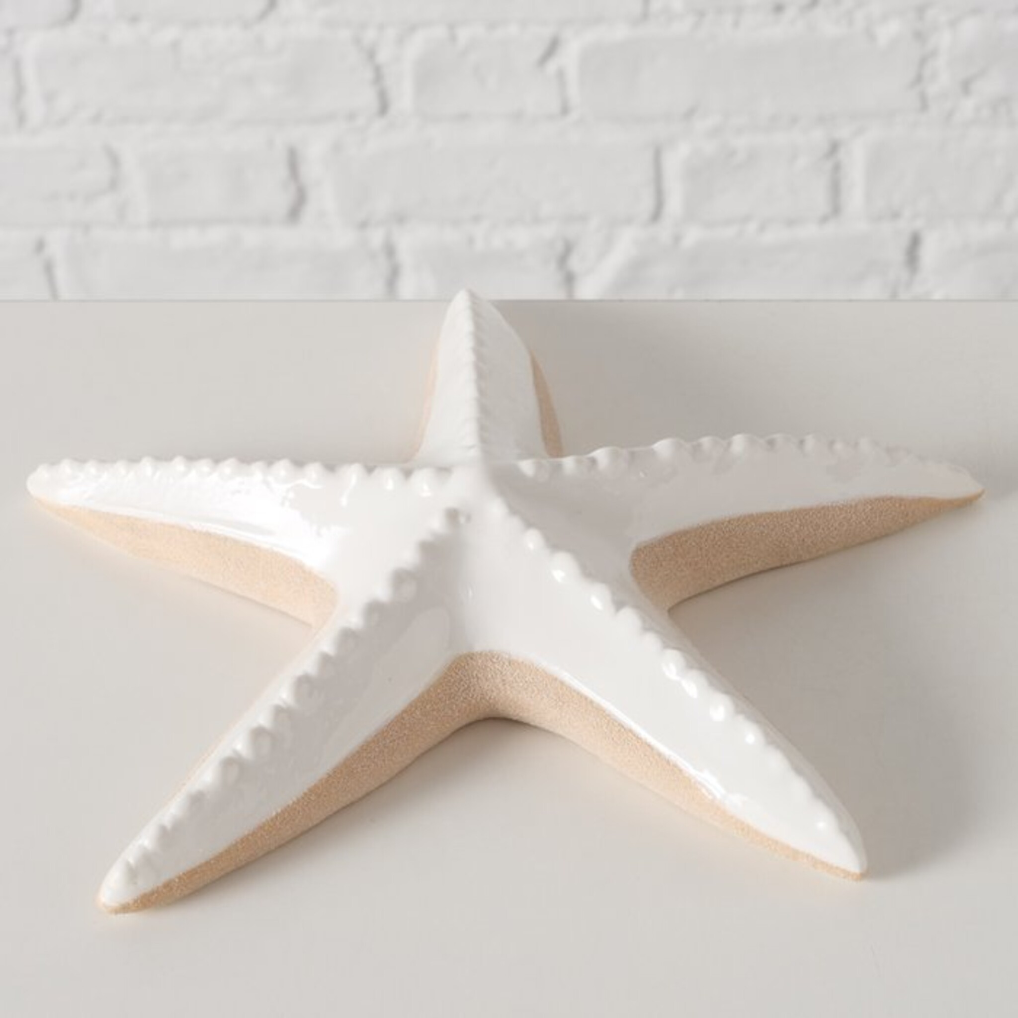 Dekoaufsteller Seestern Shelby, weiss 21 x 20 x 3,5 cm