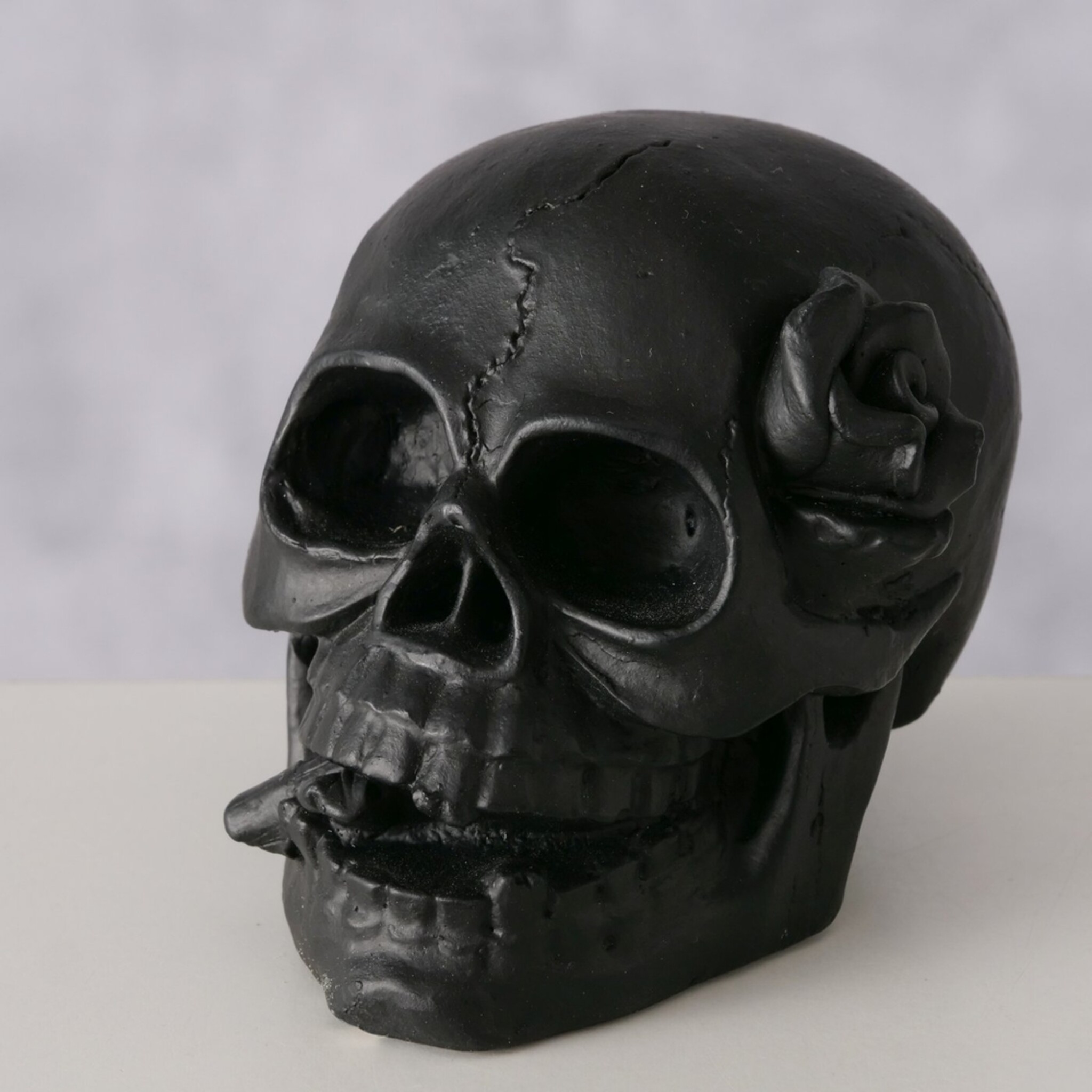 Dekoaufsteller Skully, Halloween, schwarz 