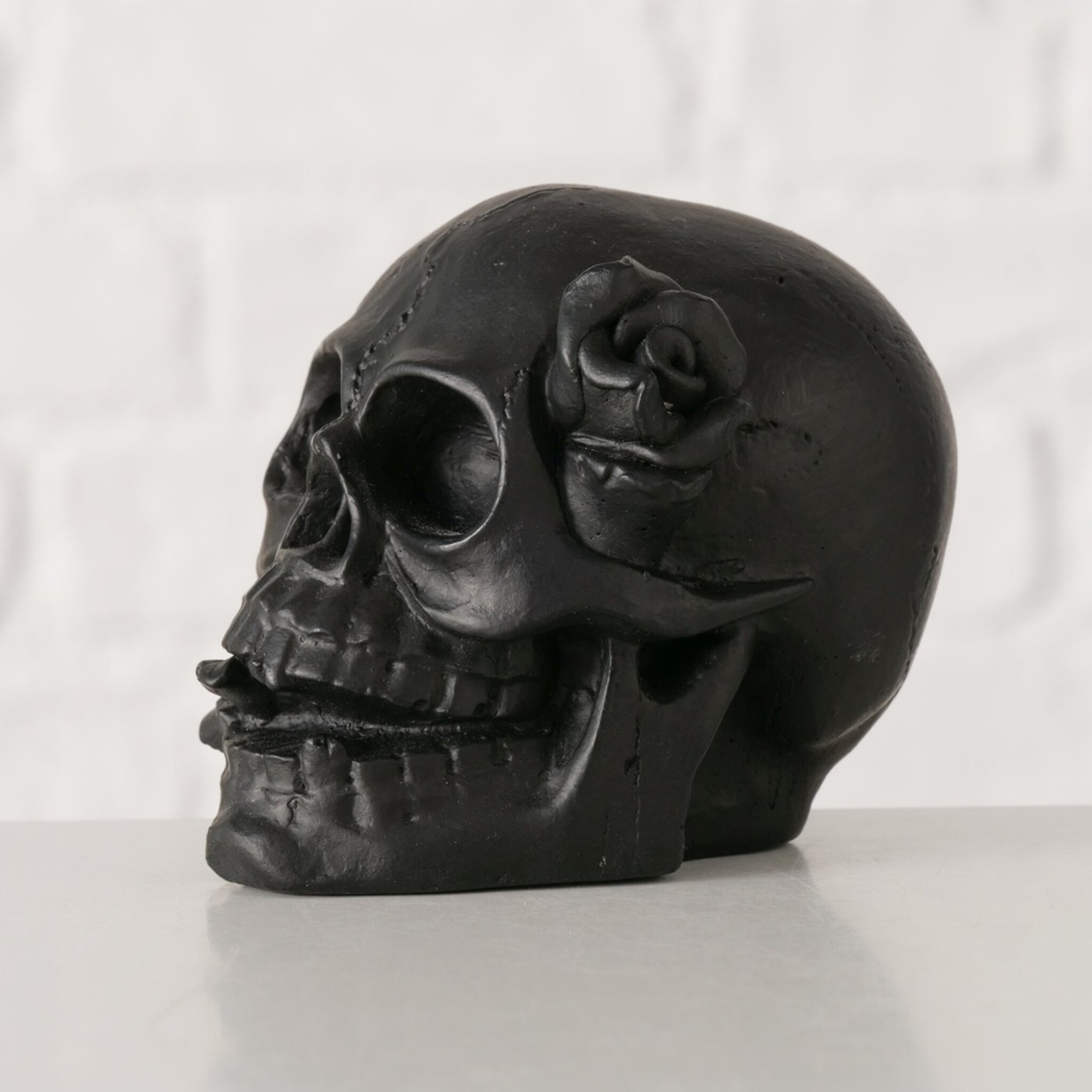 Dekoaufsteller Skully, Halloween, schwarz 