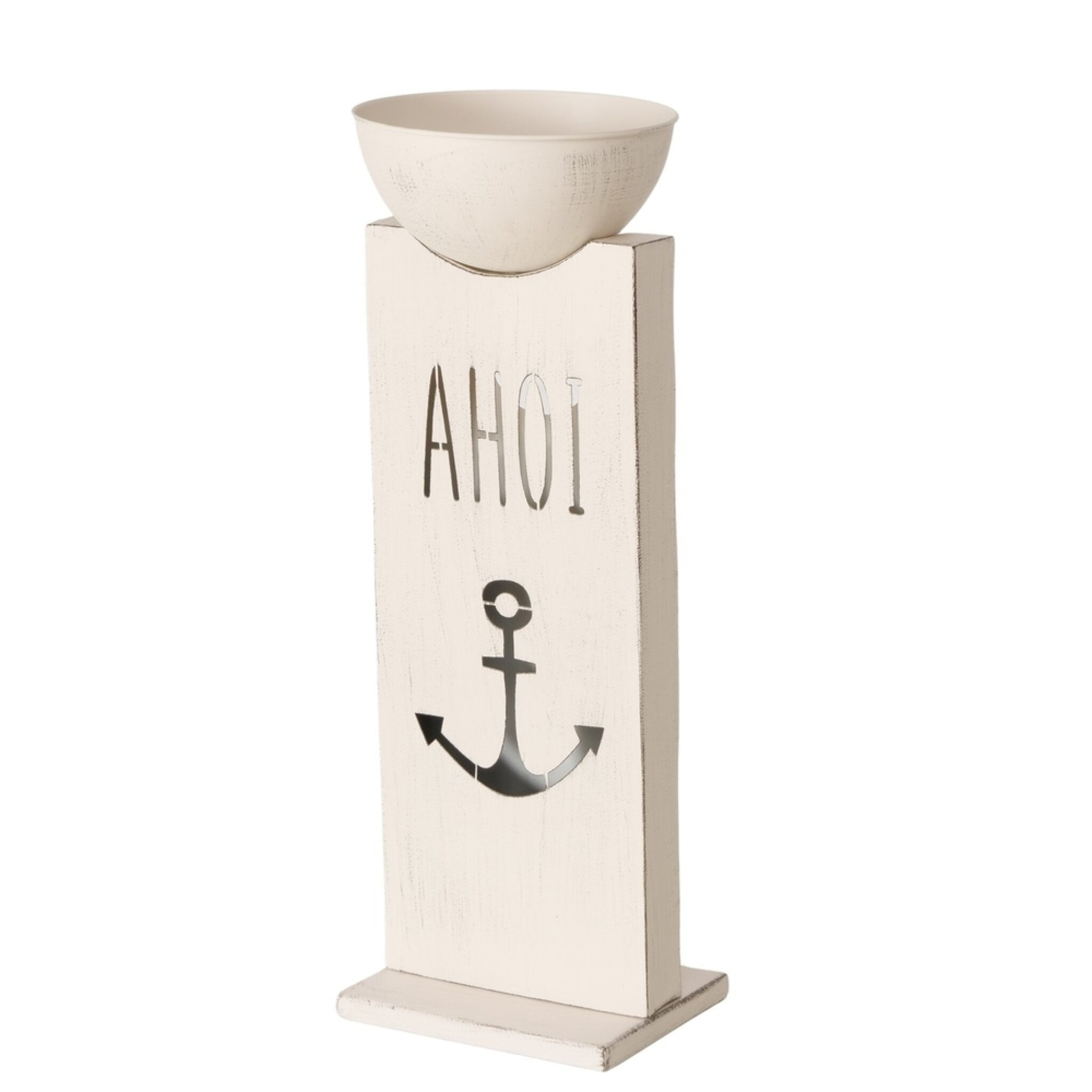 Dekosäule Hallig, weiss 73 cm, Ø 26 cm
