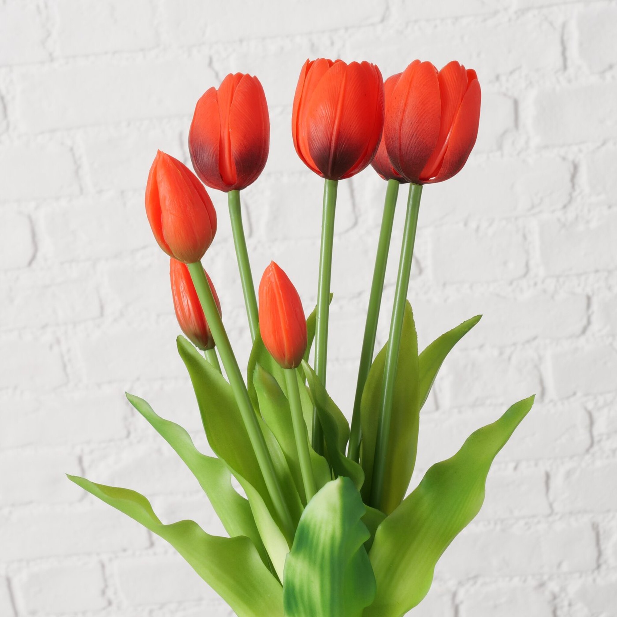 Dekostrauß Tulpen künstlich, rot 