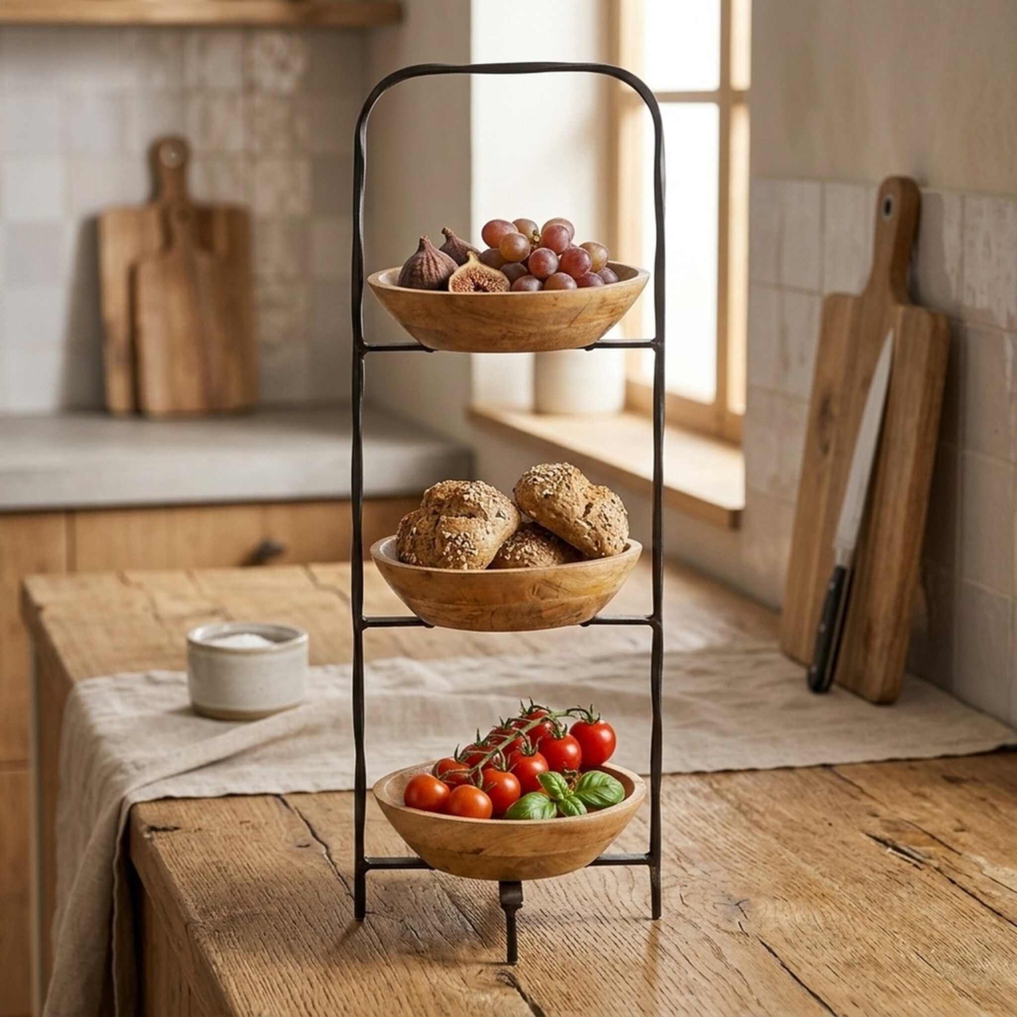 Etagere Etos, natur Ø 20 cm x 60 cm