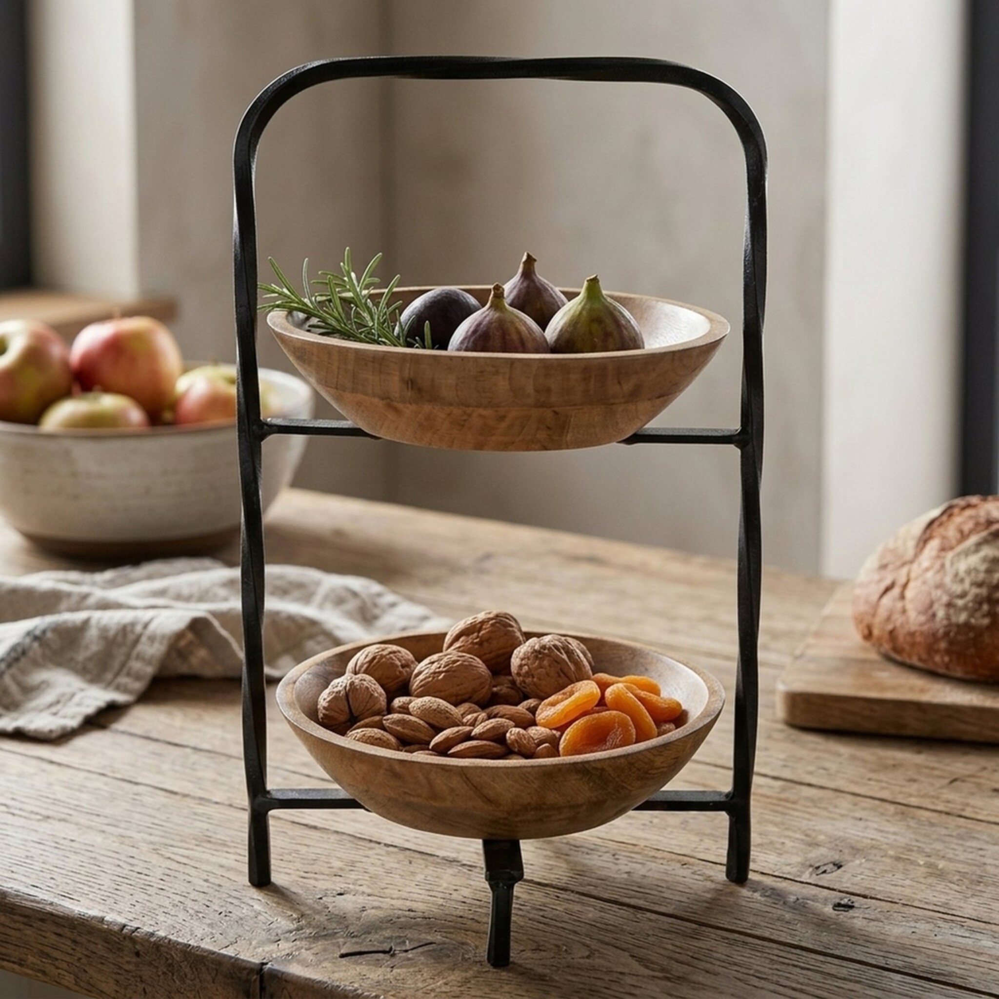 Etagere Etos, natur Ø 20 cm x 36 cm