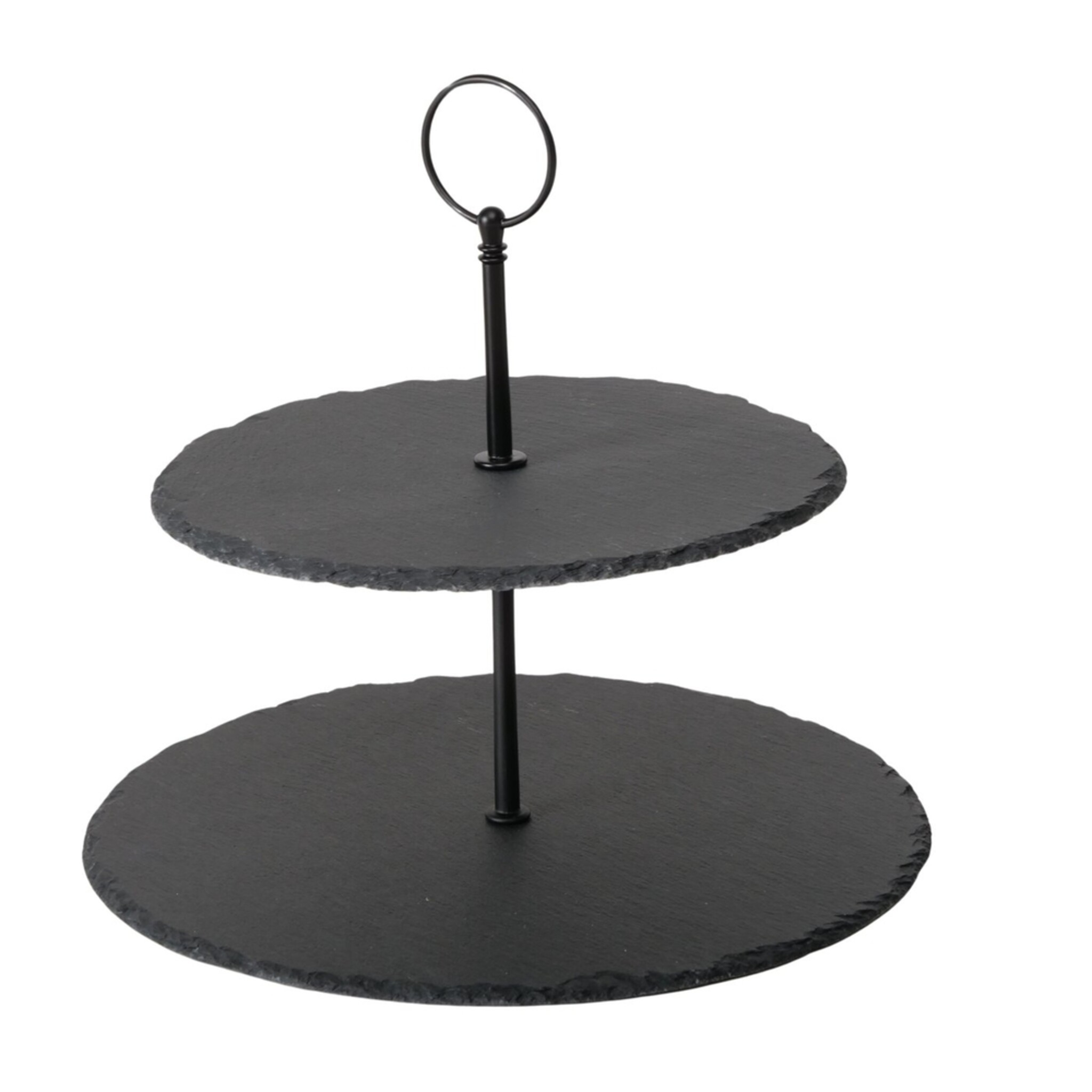Etagere aus Schiefer Stonka, schwarz 