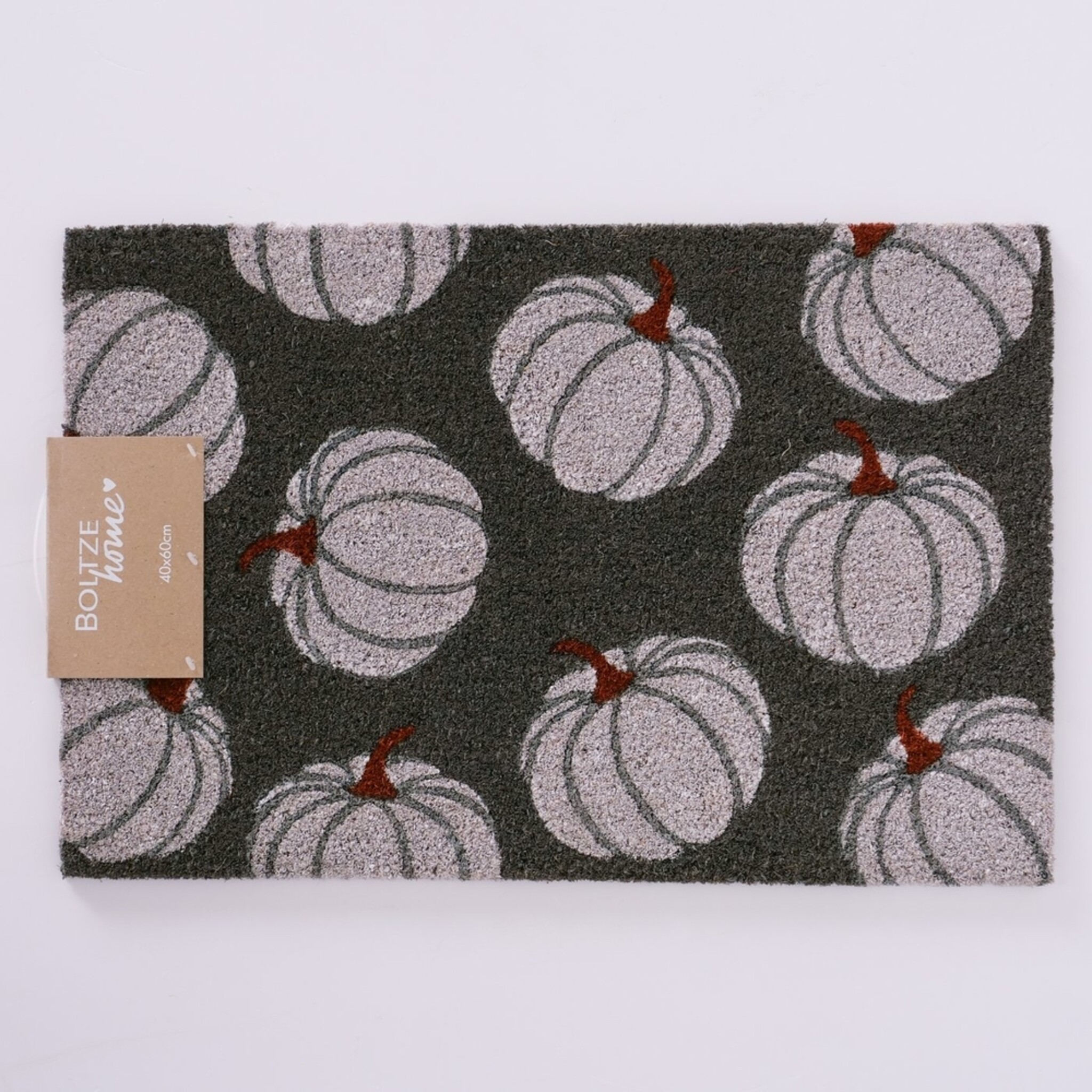 Fußmatte Kürbis, Halloween, grau 