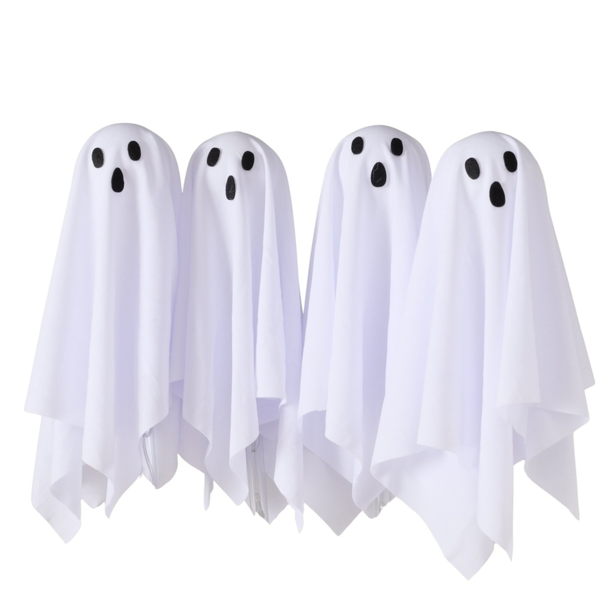 Gartenstab Gespenster Chorus LED, Halloween, weiss 