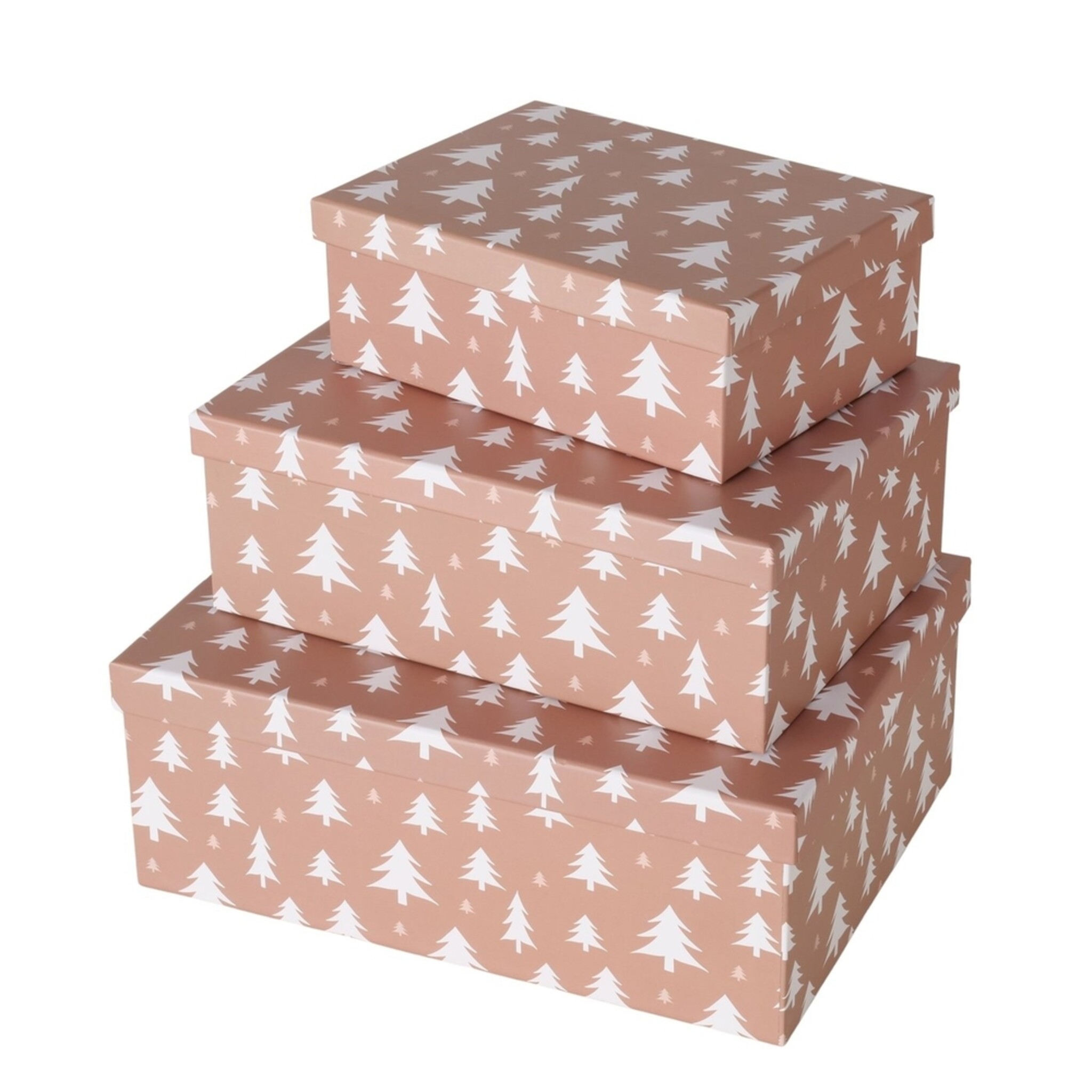 Geschenkbox Tilio, 3er Set, beige 