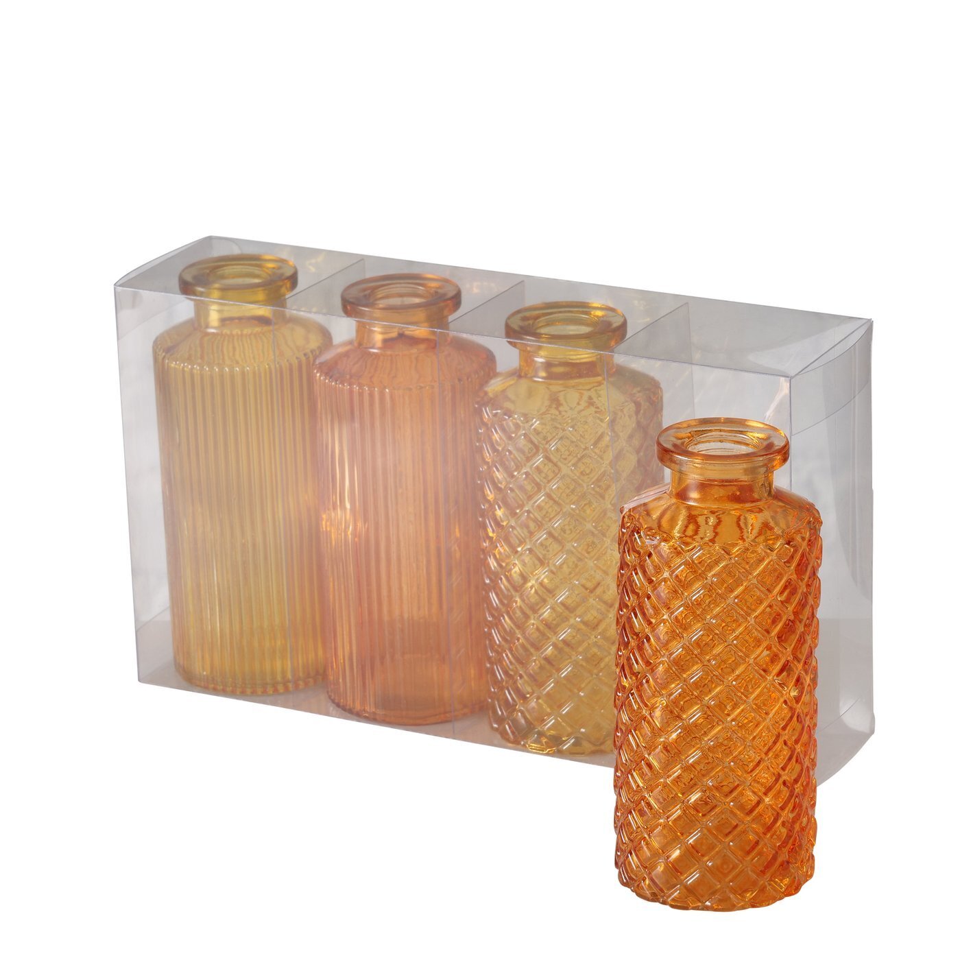Glasvase Panja 4-teilig, orange 