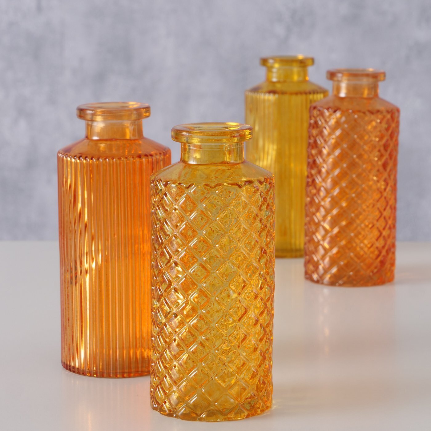 Glasvase Panja 4-teilig, orange 