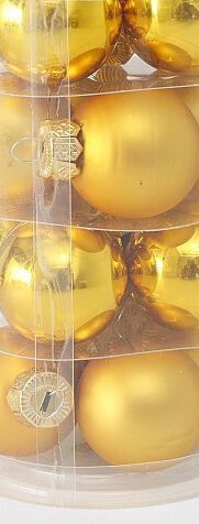 Große Weihnachtskugeln Ø 10 cm, 4 tlg, dunkelgold 