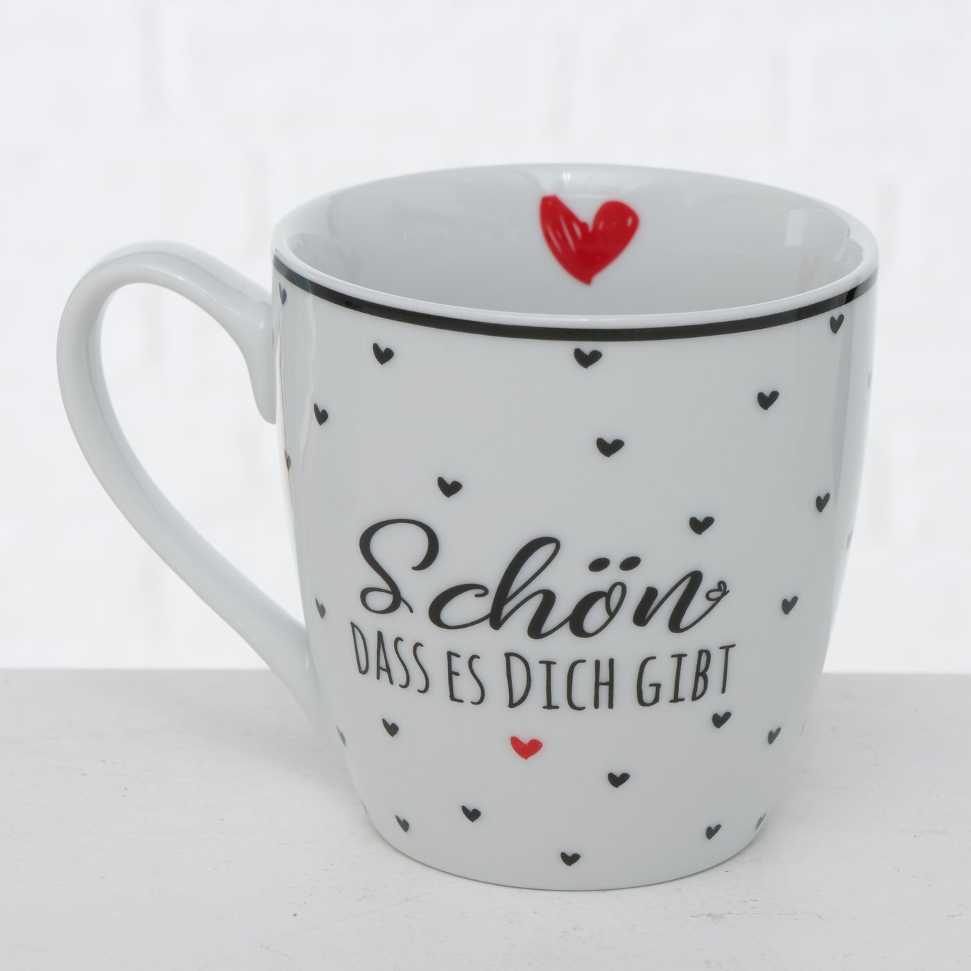Jumbobecher Schön, dass es Dich gibt 3er Set, weiss 