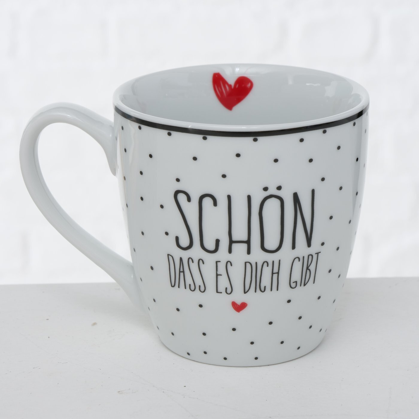 Jumbobecher Schön, dass es Dich gibt 3er Set, weiss 