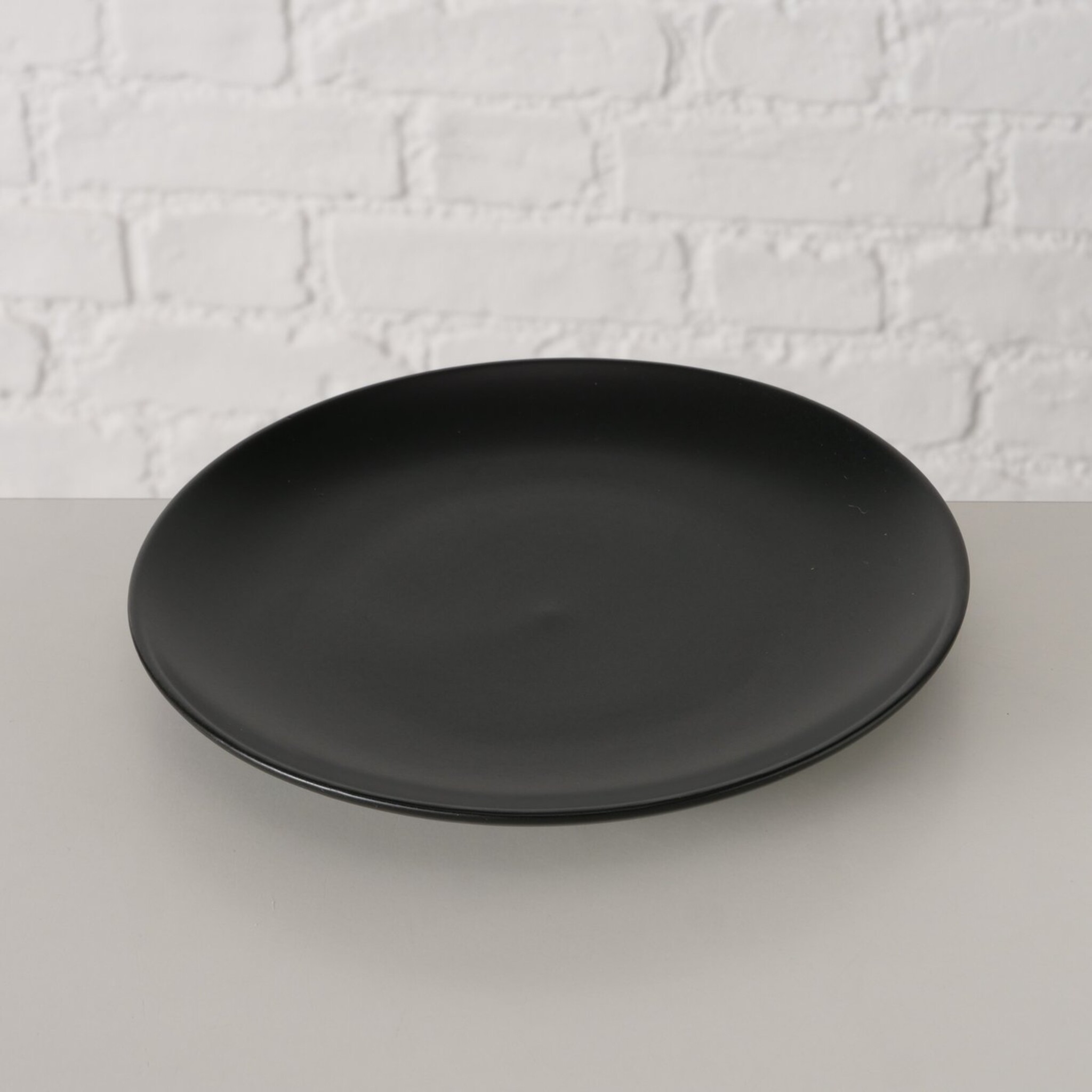 Keramik Teller Pastell, Schwarz 