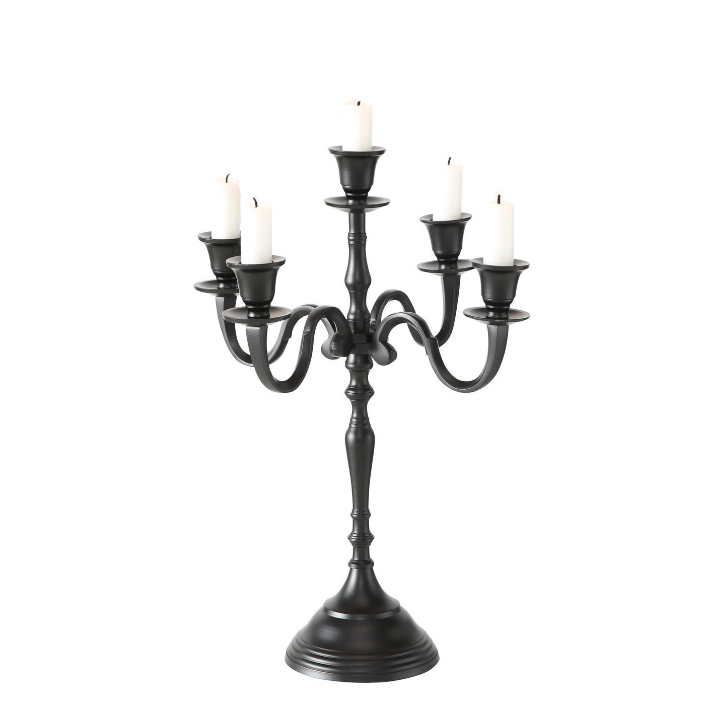 Kerzenhalter Victoria schwarz, schwarz H40 x Ø30 cm