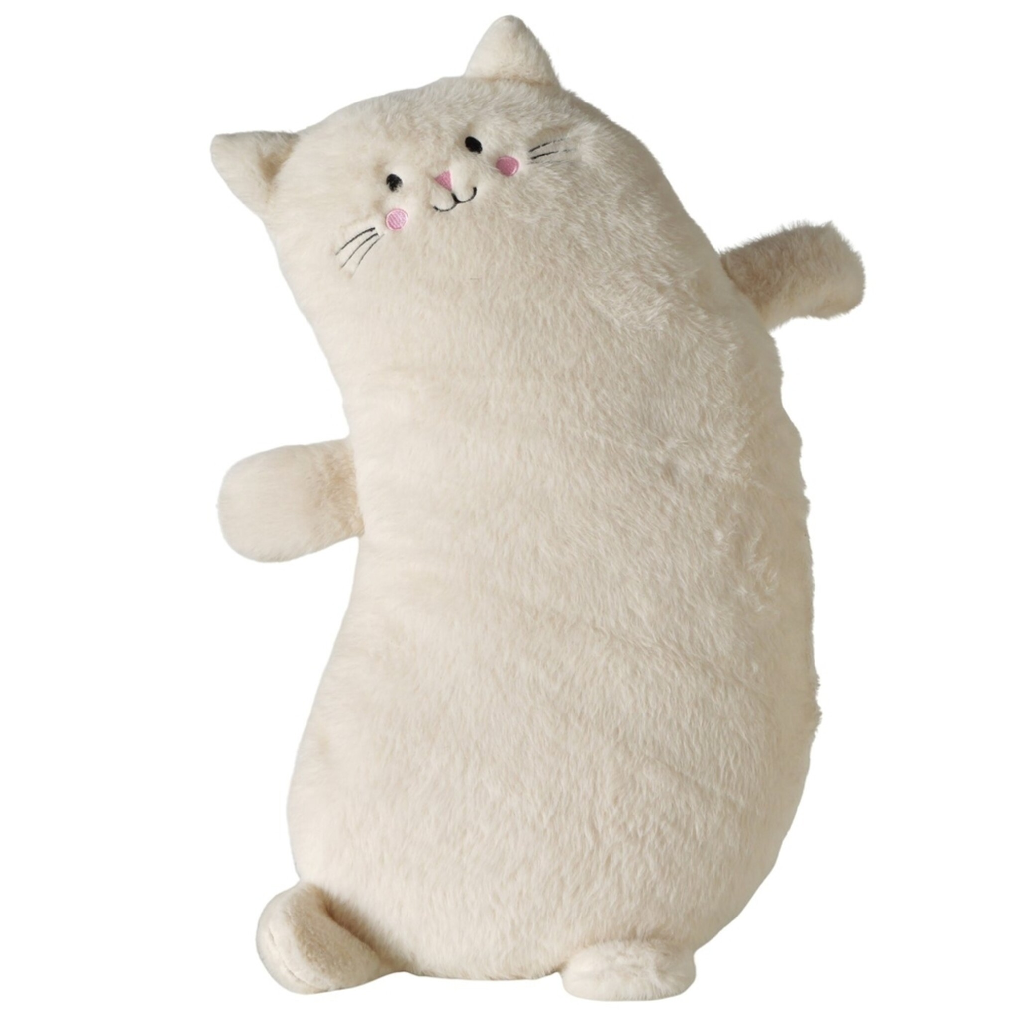 Boltze Kissen Minky in Katzenform, beige 