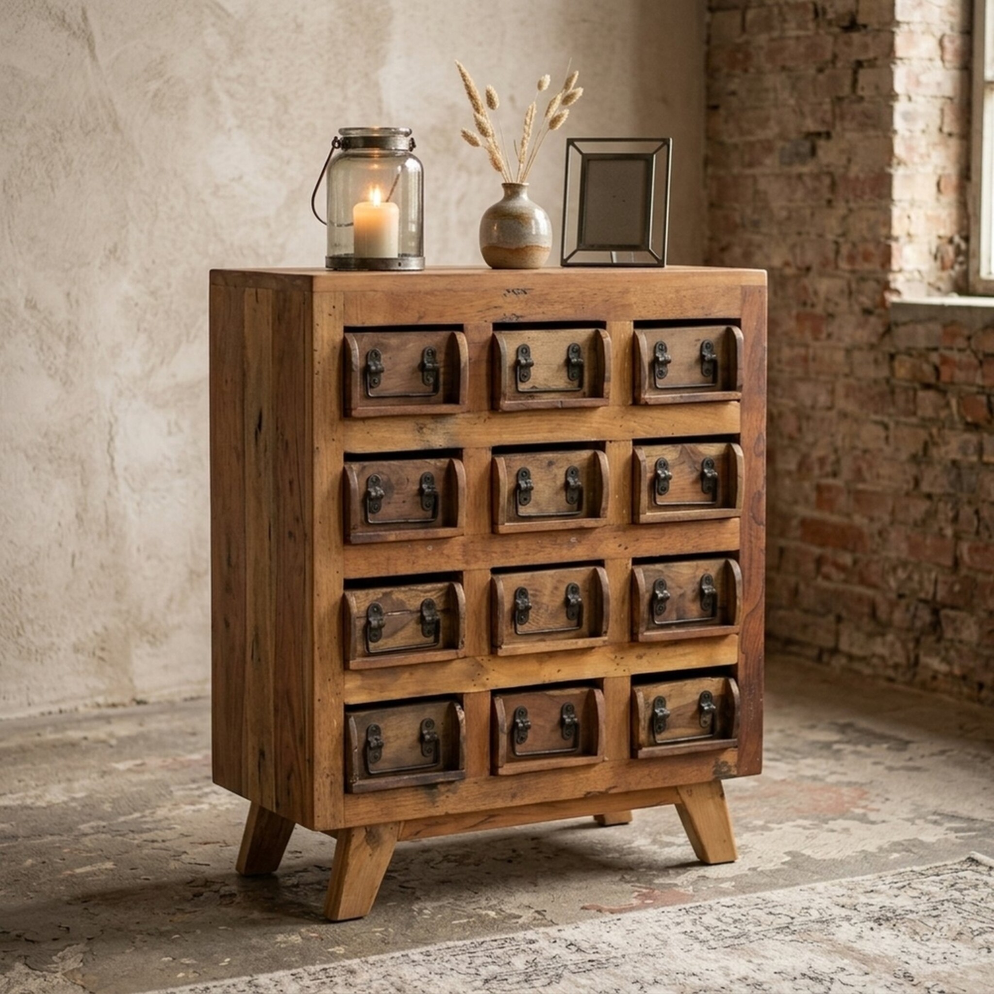 Boltze Kommode Zaghos aus recyceltem Holz, braun 