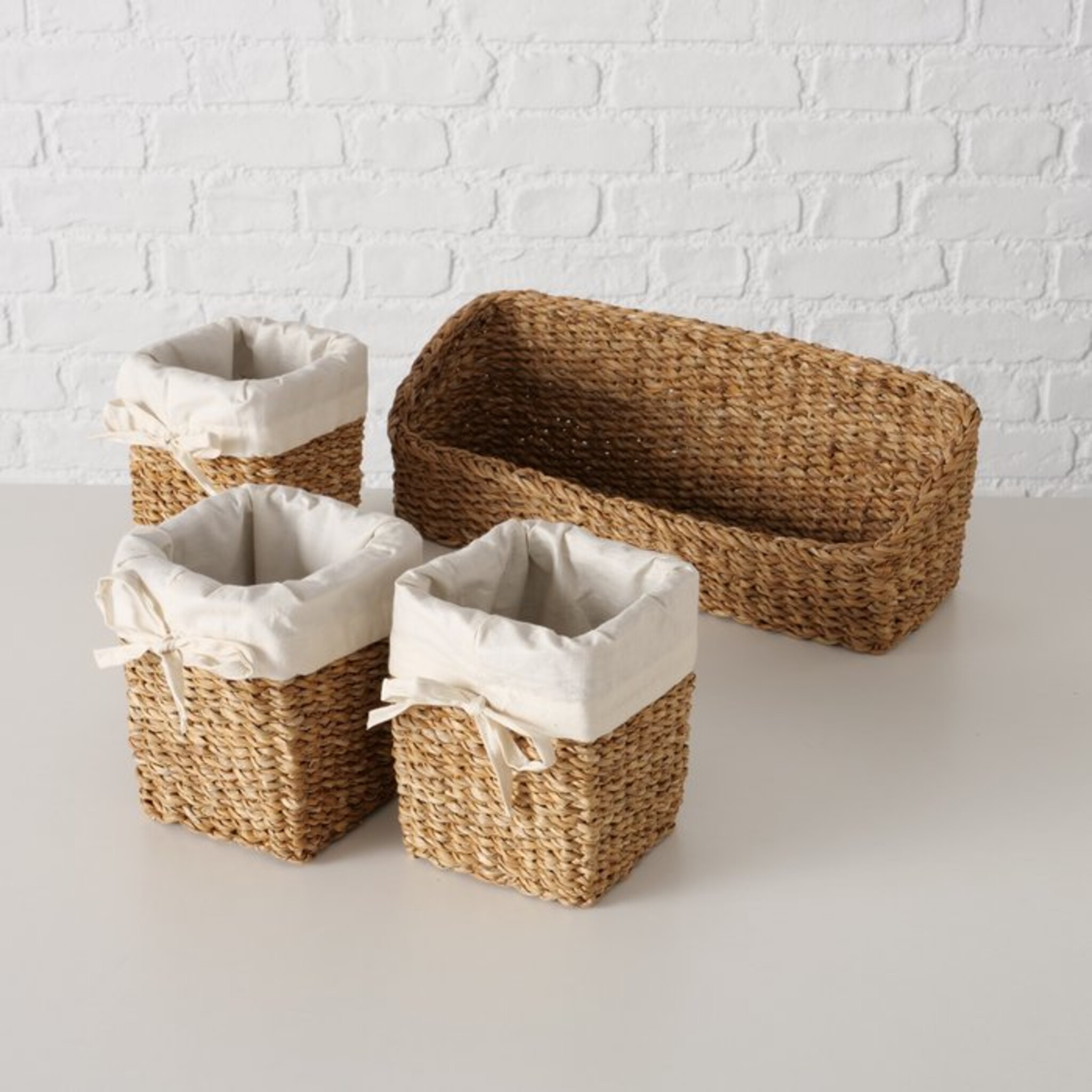 Kleines Körbe Set Sophy aus Seegras, 4 tlg., natur 