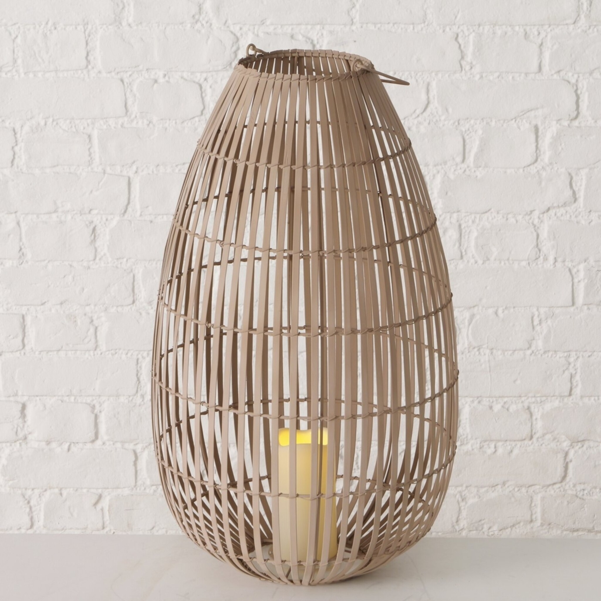 LED-Windlicht Tuva, natur 60 cm, Ø 35 cm