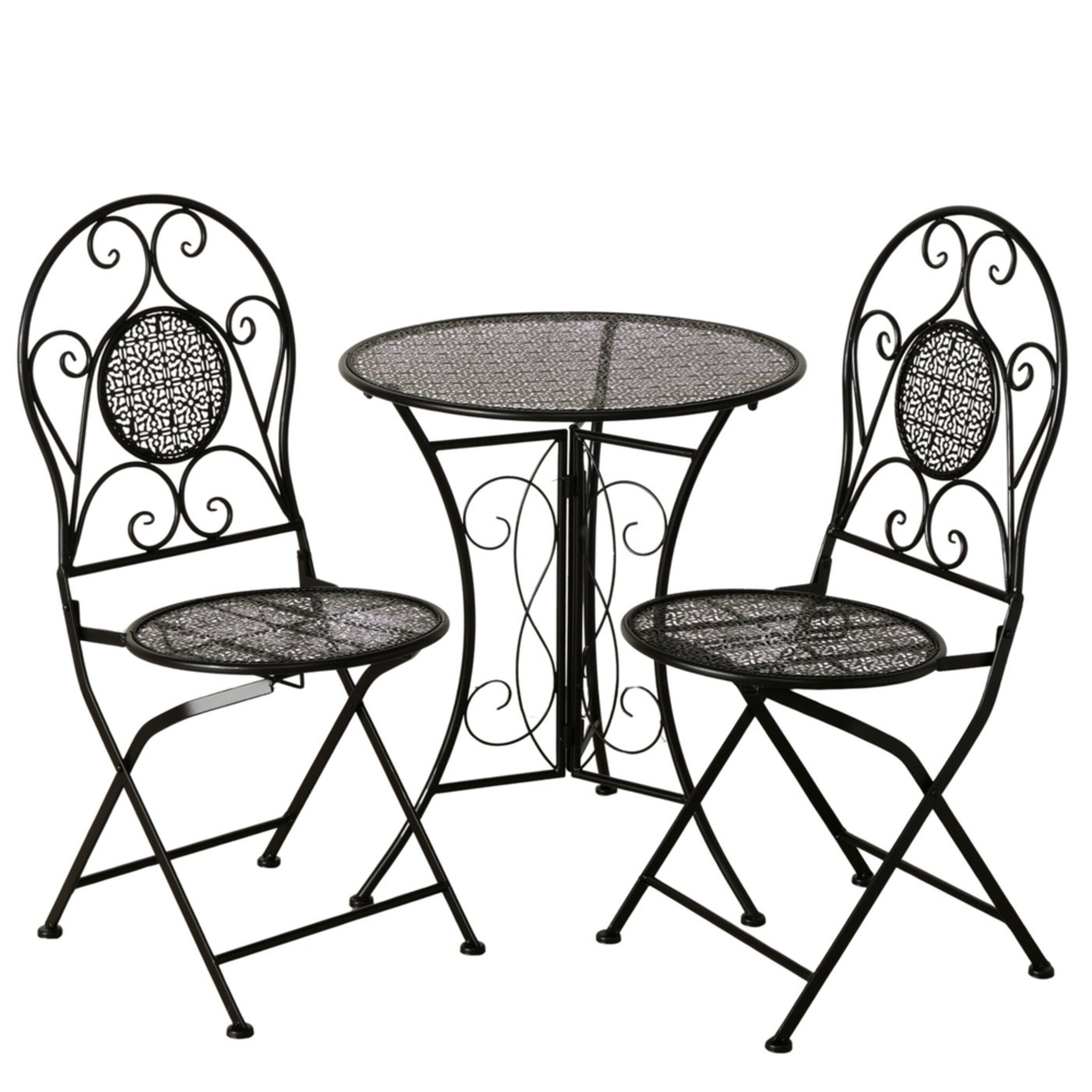Bistro-Set, Tisch und 2 Stühle Marisa