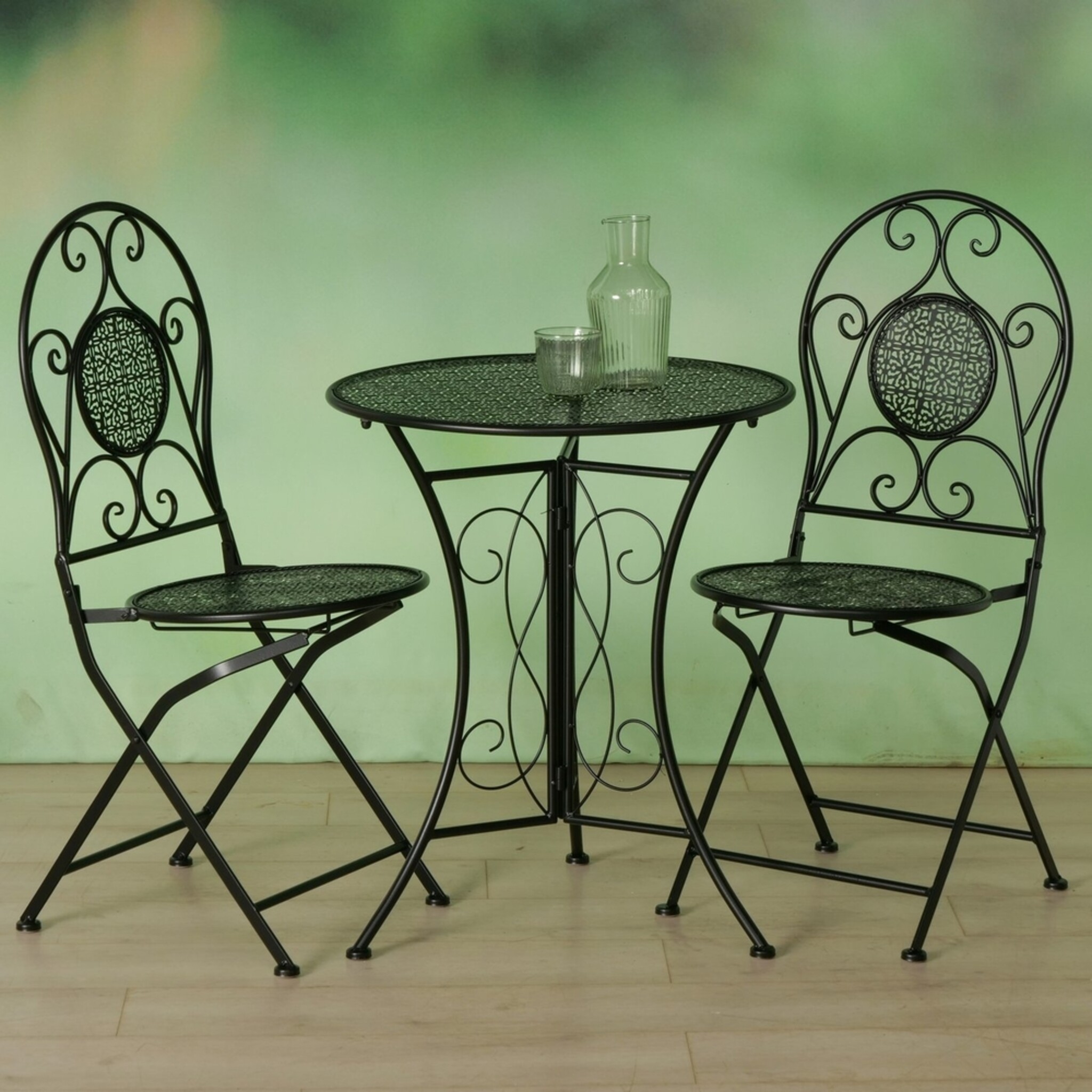 Bistro-Set, Tisch und 2 Stühle Marisa