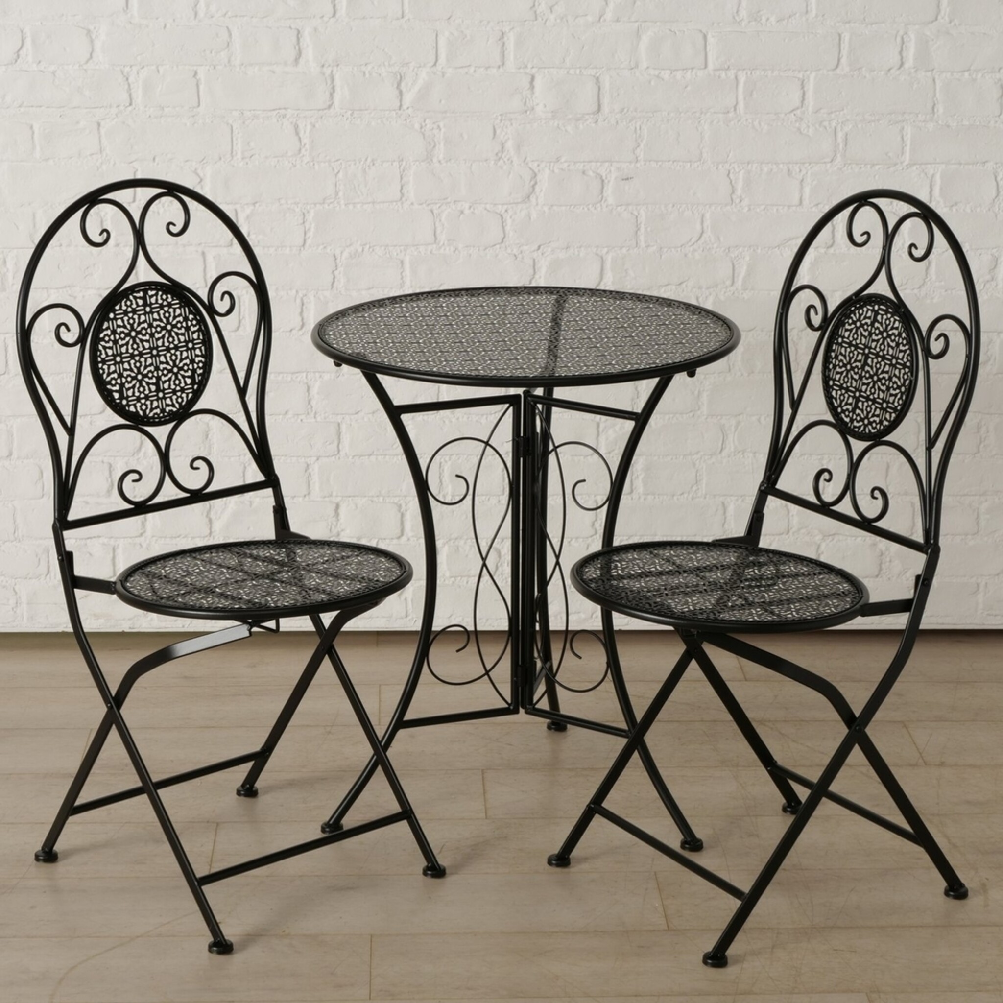 Bistro-Set, Tisch und 2 Stühle Marisa