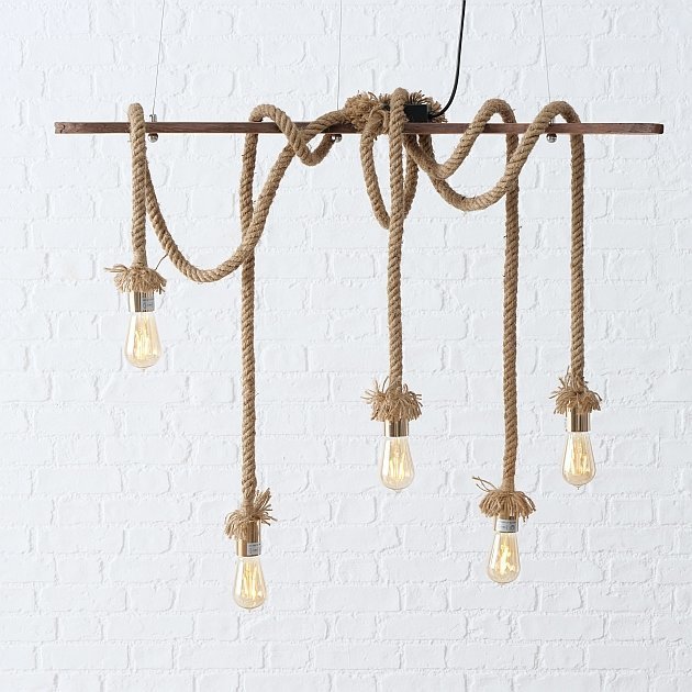 Pendelleuchte Toko Jute, braun 