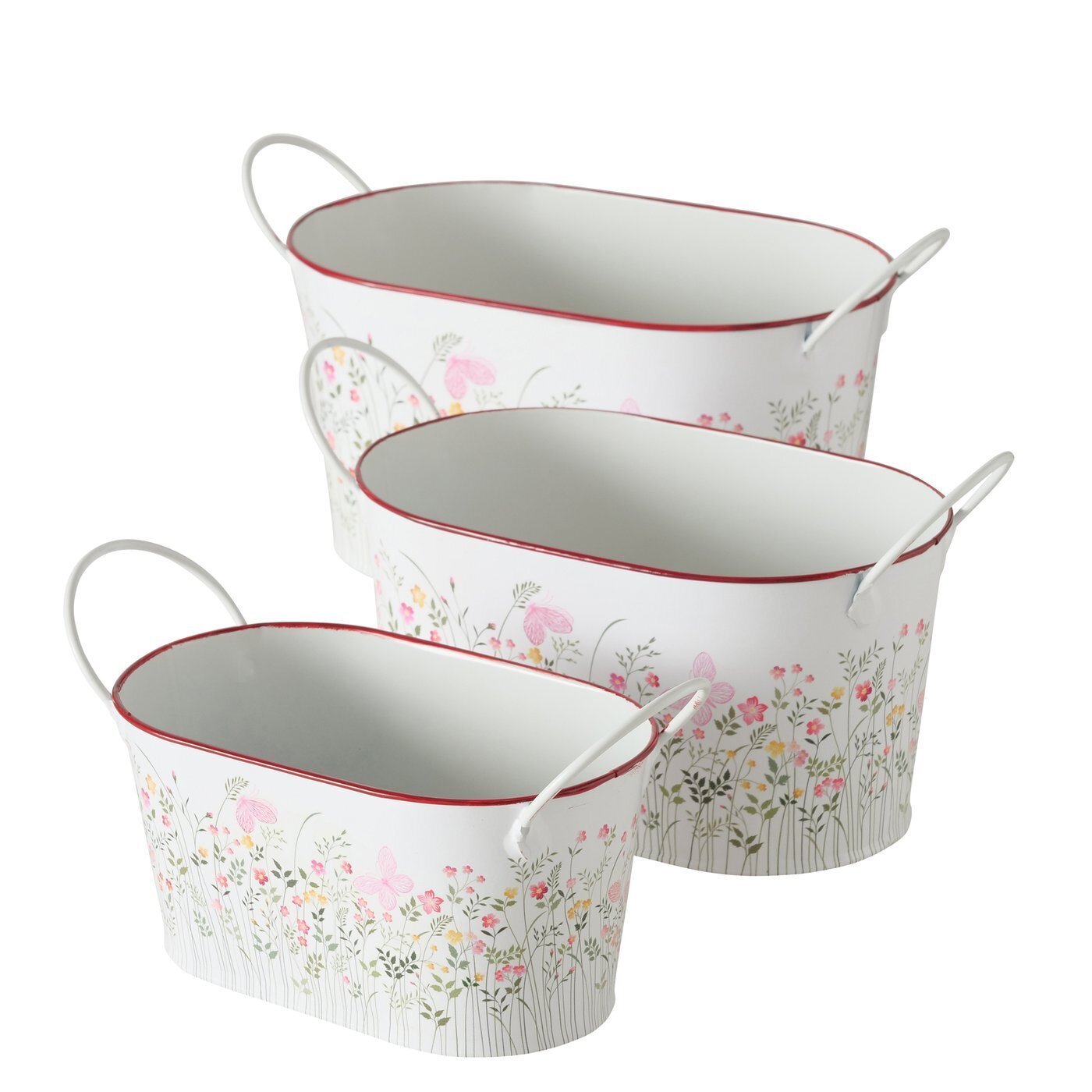 Pflanztopf Rosalie 3-teilig, weiss 