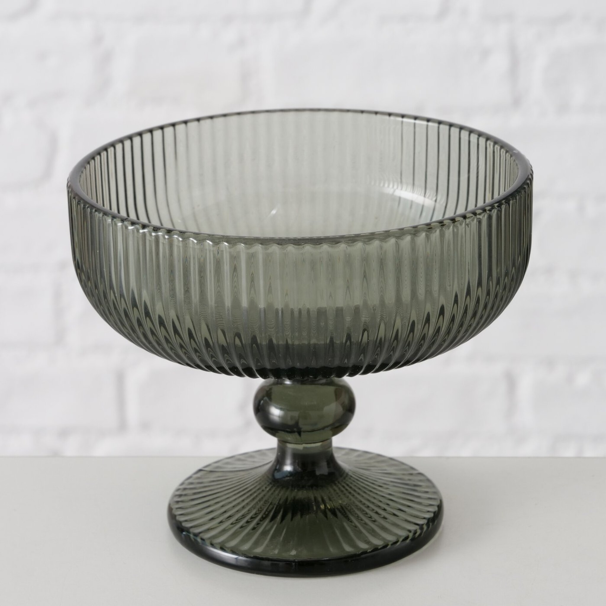 Schale Rigano aus Glas, grau 