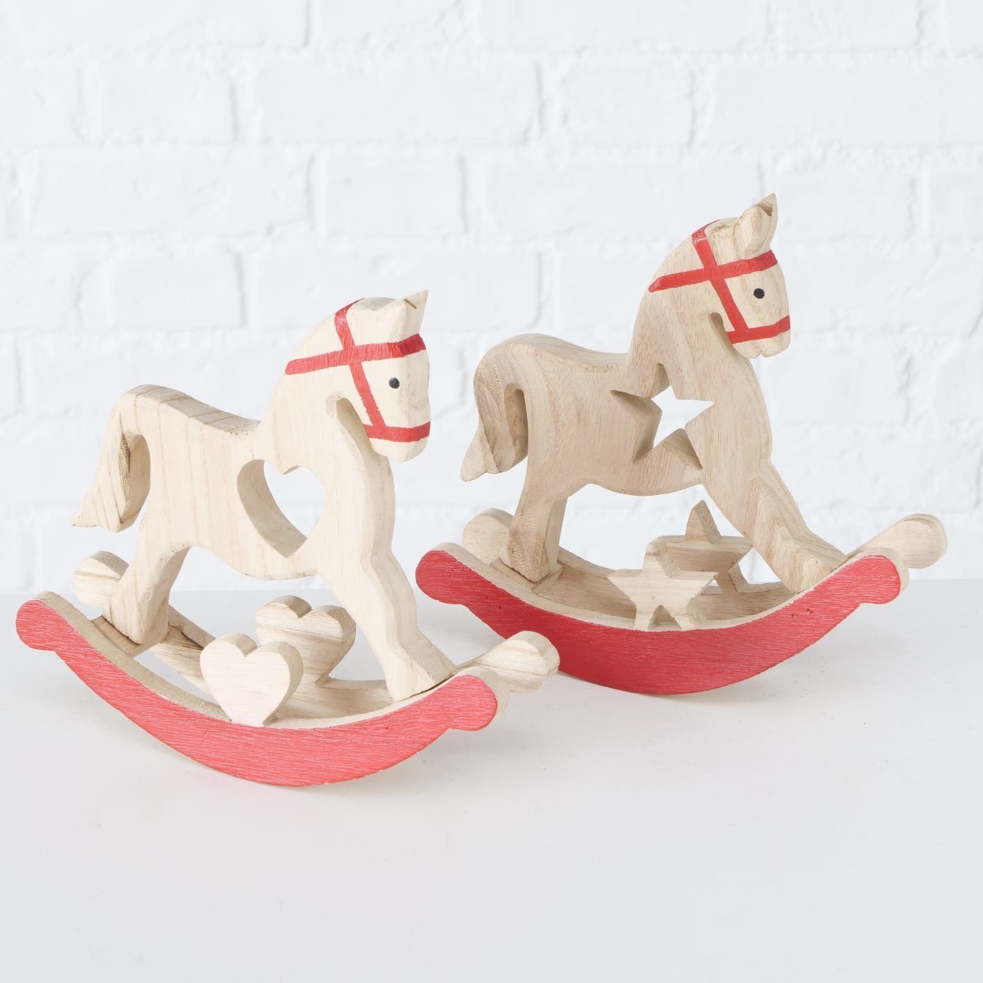 Schaukelpferd Kigia 2er Set, natur 