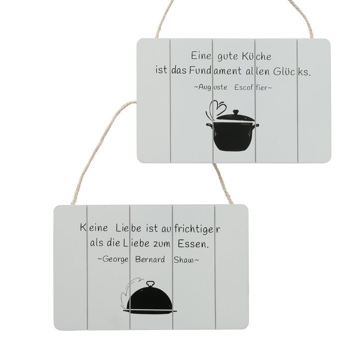 Schild Küchenglück, weiss 