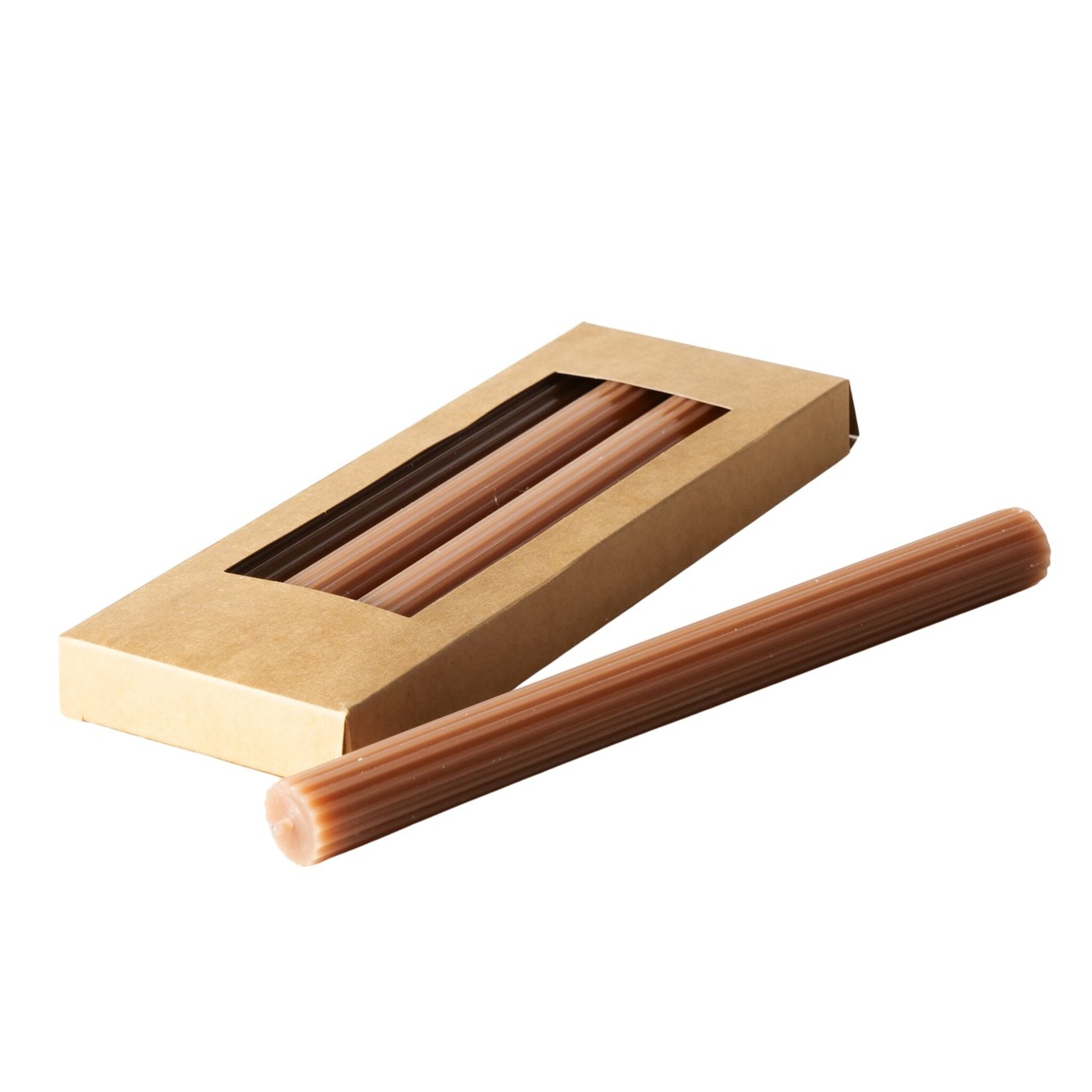 Stabkerze Classic 4er, braun 