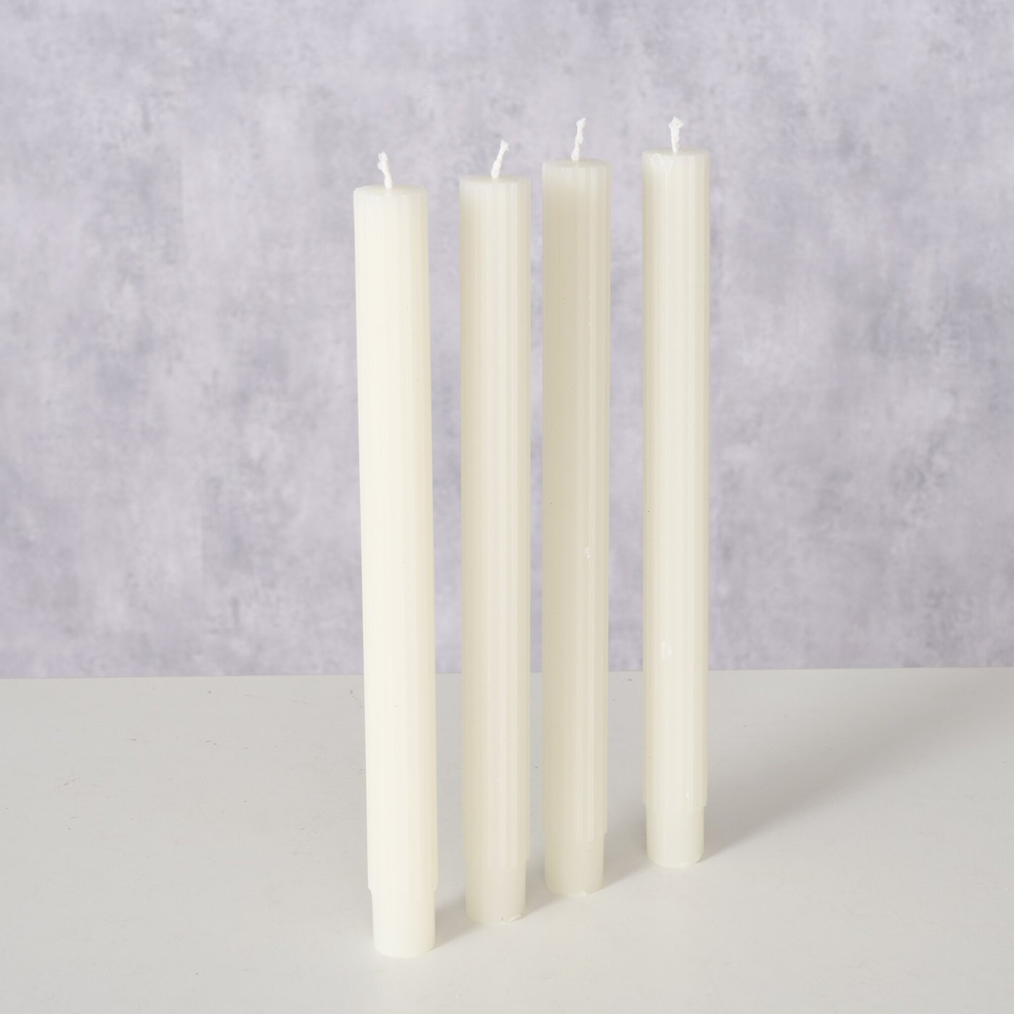 Stabkerze Classic 4er, weiss 
