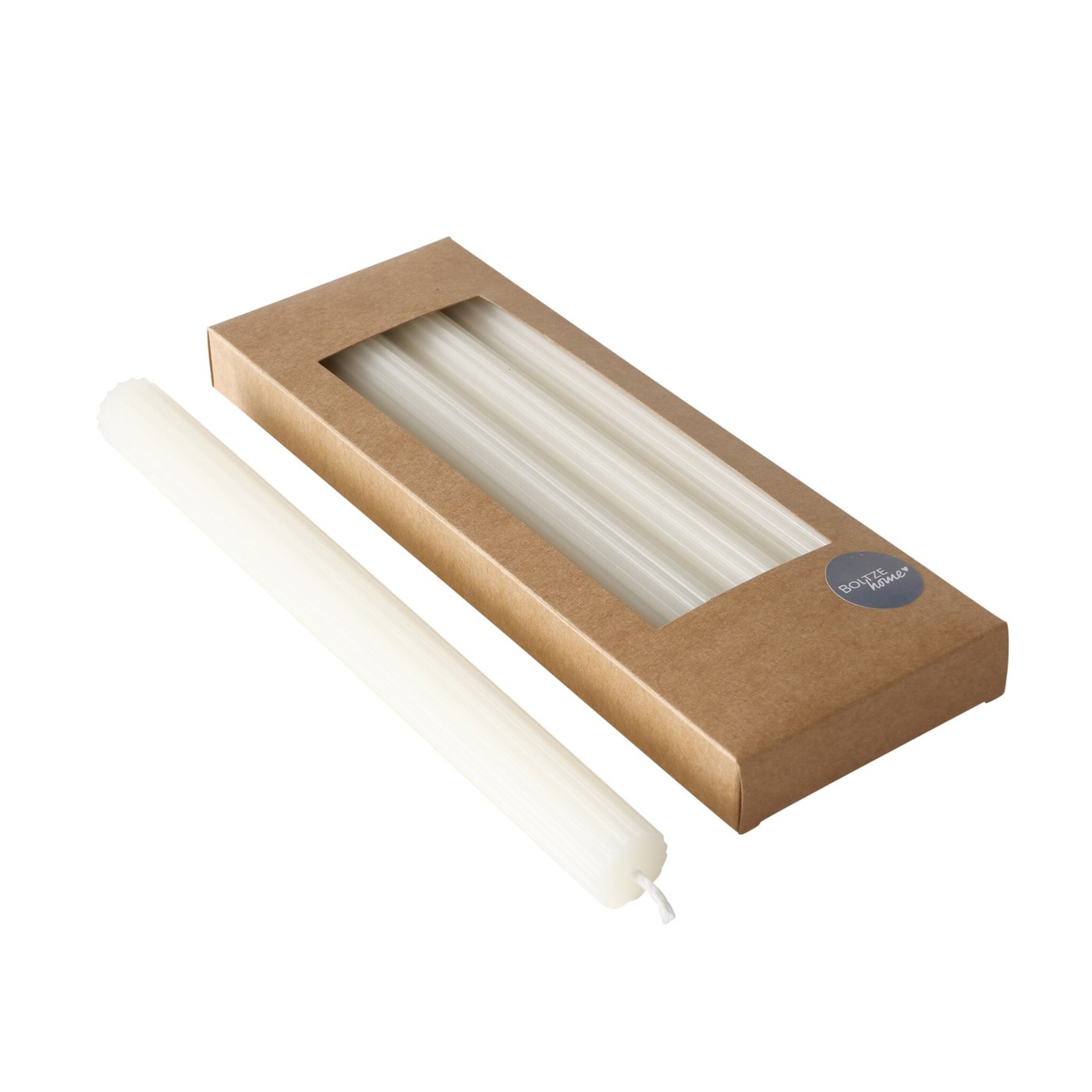 Stabkerze Classic 4er, weiss 